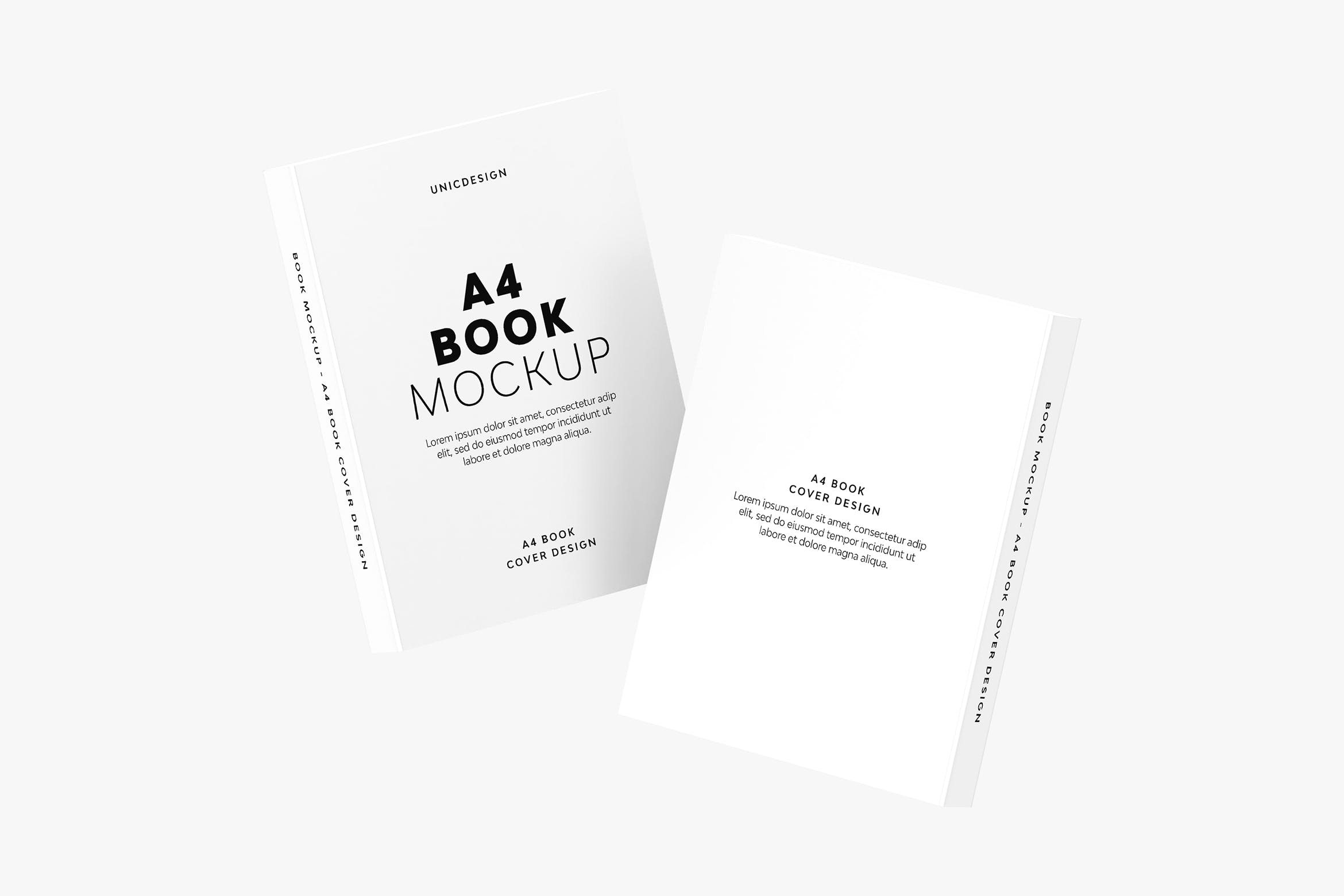 A4尺寸书籍设计展示效果图样机v2 A4 Book Mockup