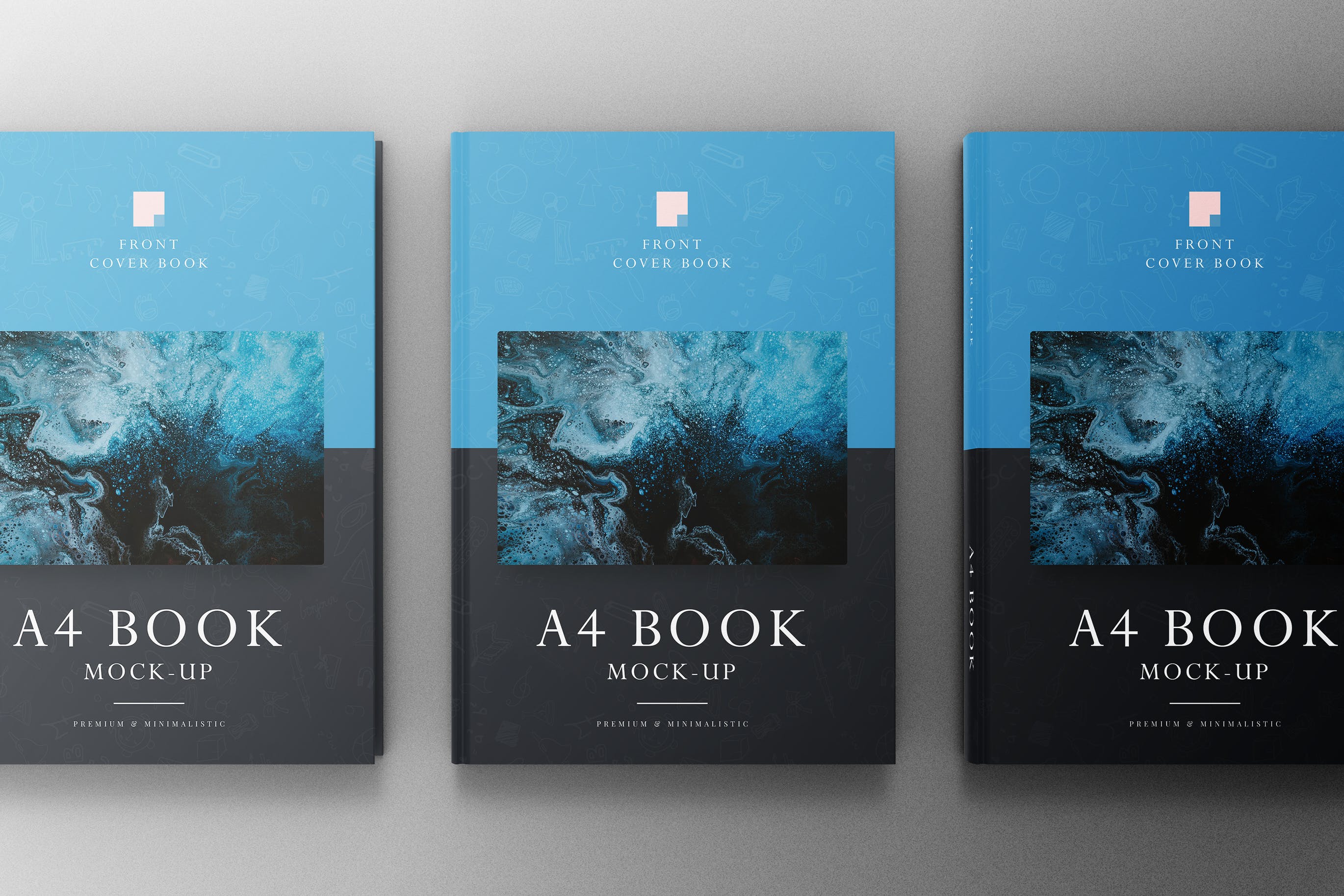 A4规格精装书封面设计样机模板v19 Book A4 Mockup