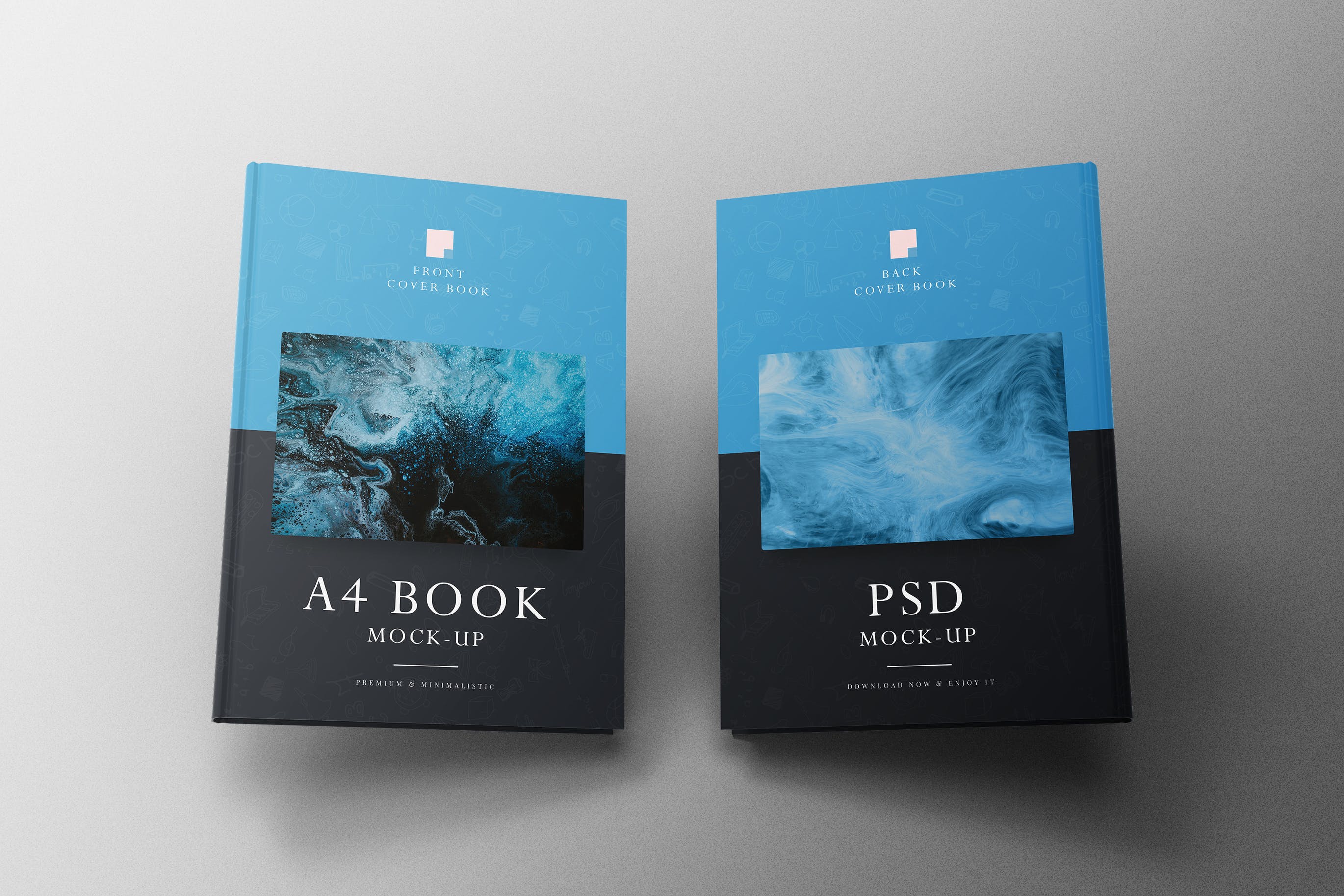 A4规格精装书封面设计样机模板v18 Book A4 Mockup