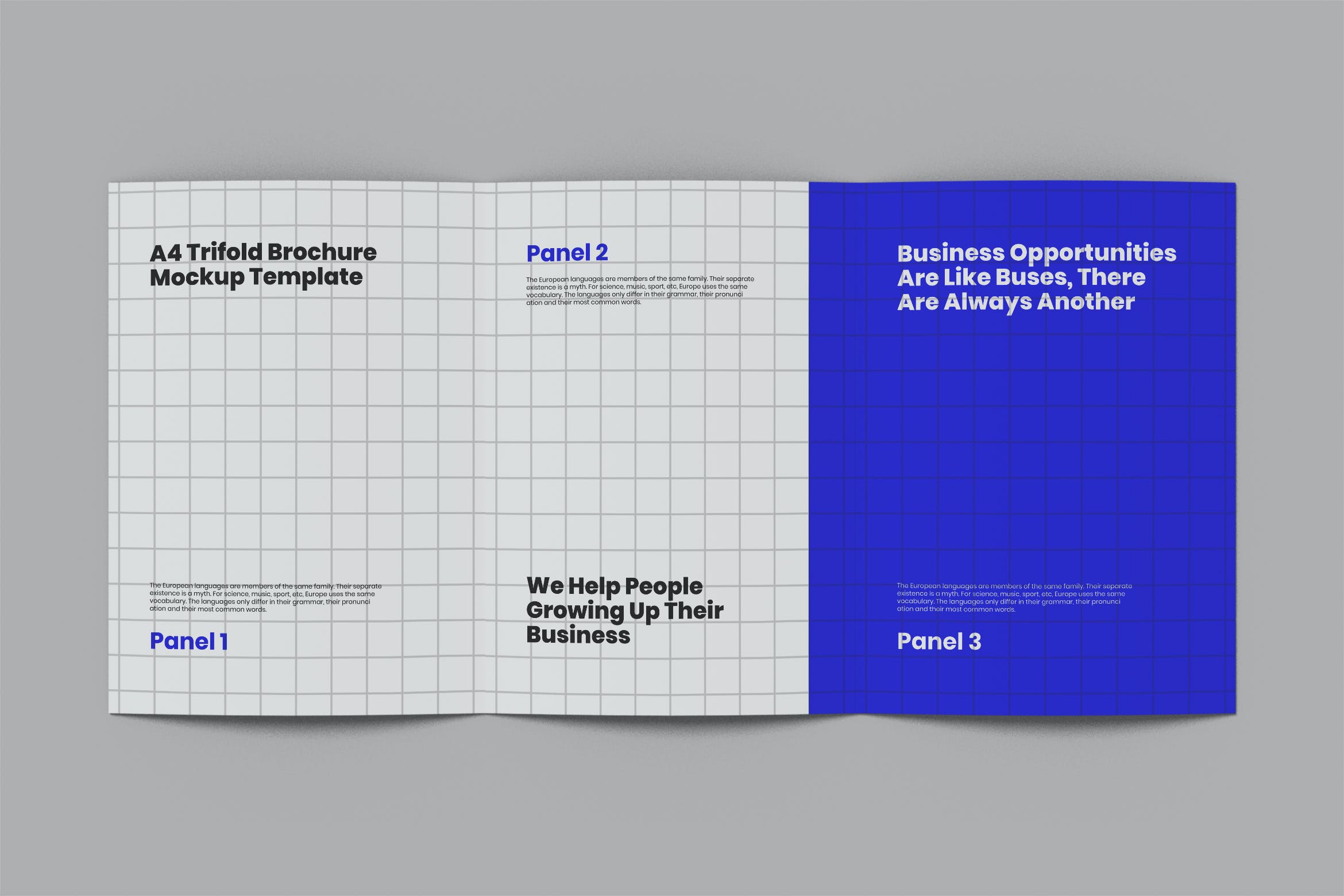 A4折页小册子设计样机模板 A4 Folded Brochure Mockup Template