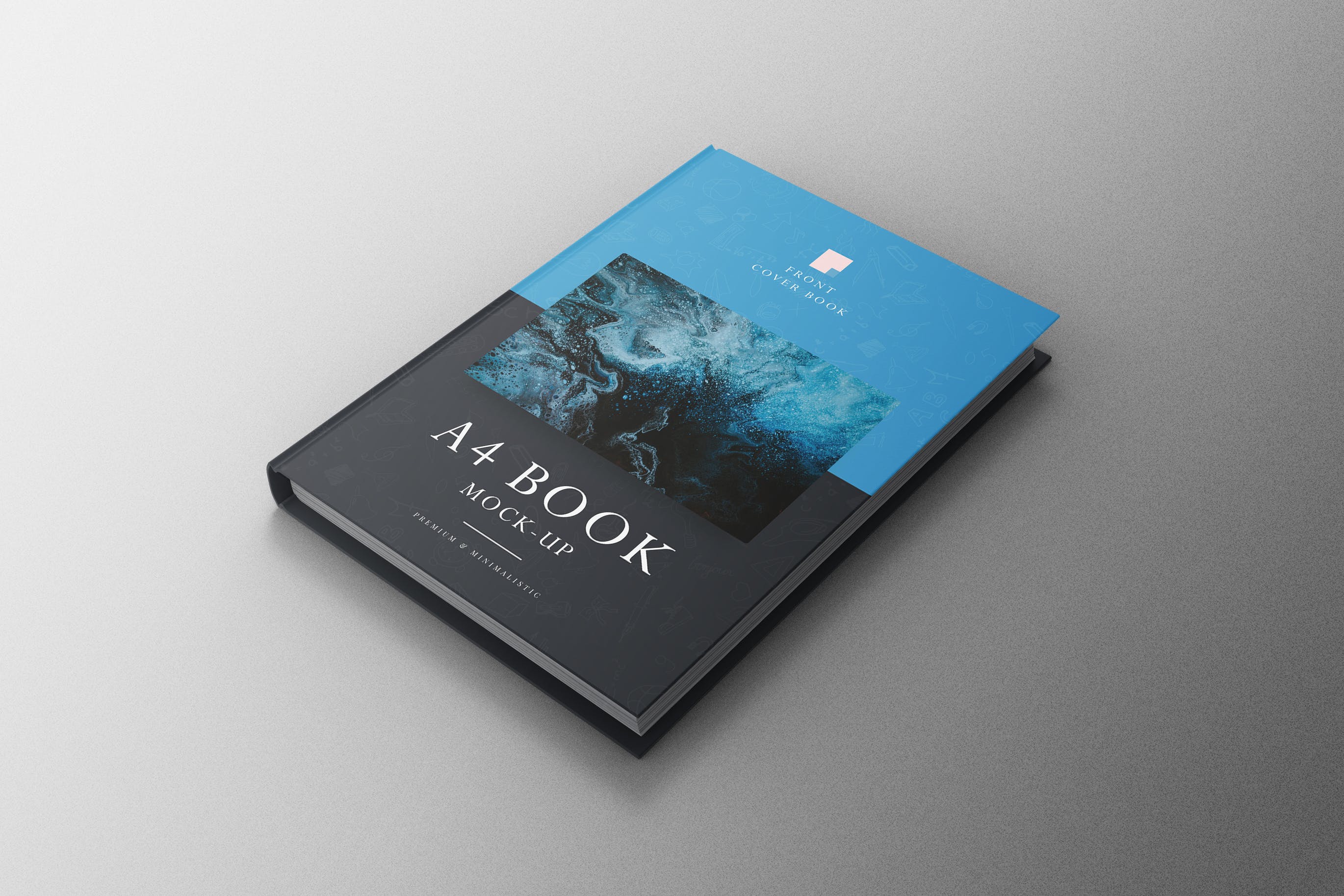 A4规格精装书封面设计样机模板v16 Book A4 Mockup