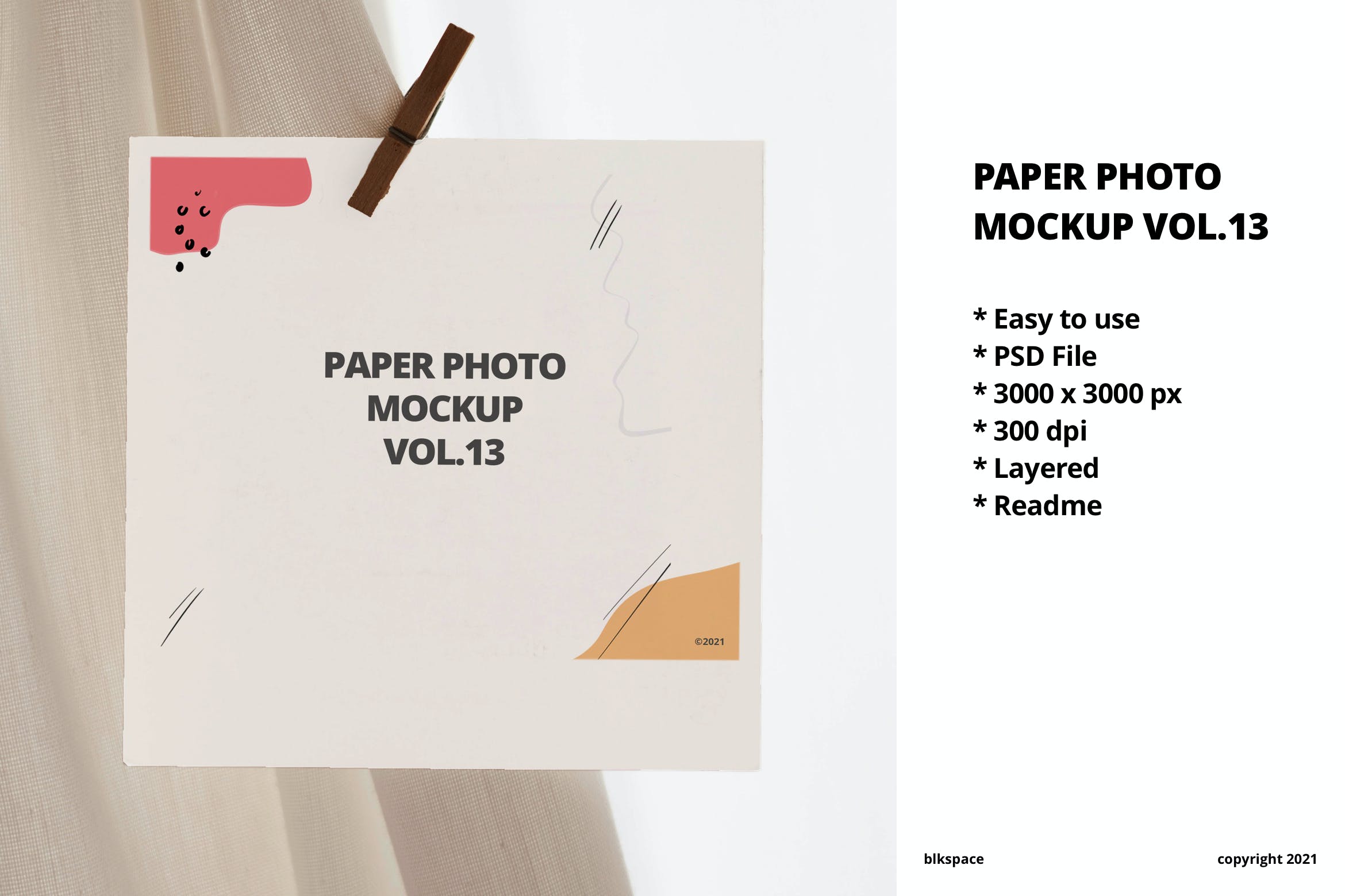 纸张照片展示样机模板v13 Paper Photo Mockup Vol.13