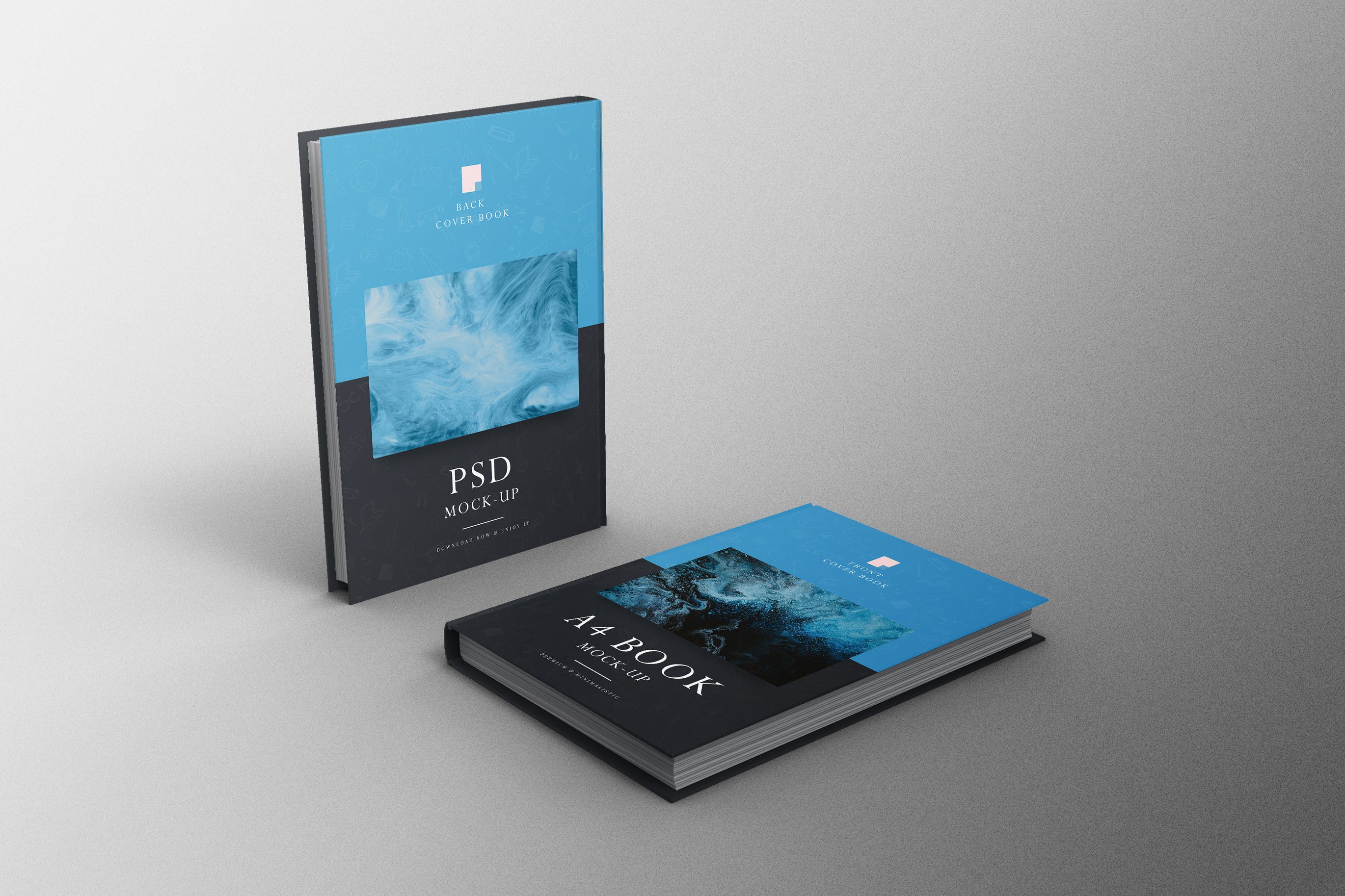 A4规格精装书封面设计样机模板v14 Book A4 Mockup