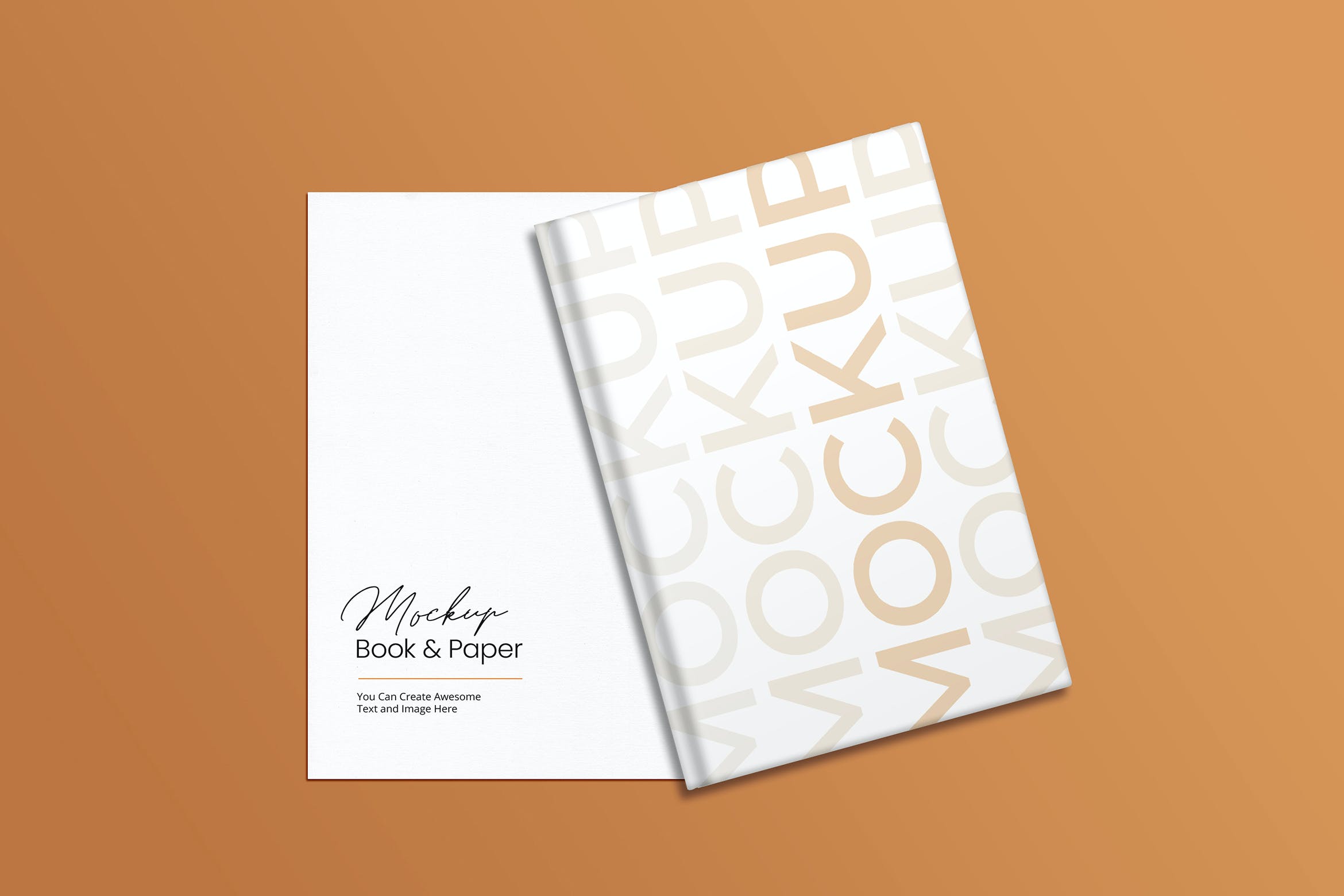 书籍封面设计&纸张样机 Book and Paper Mockup