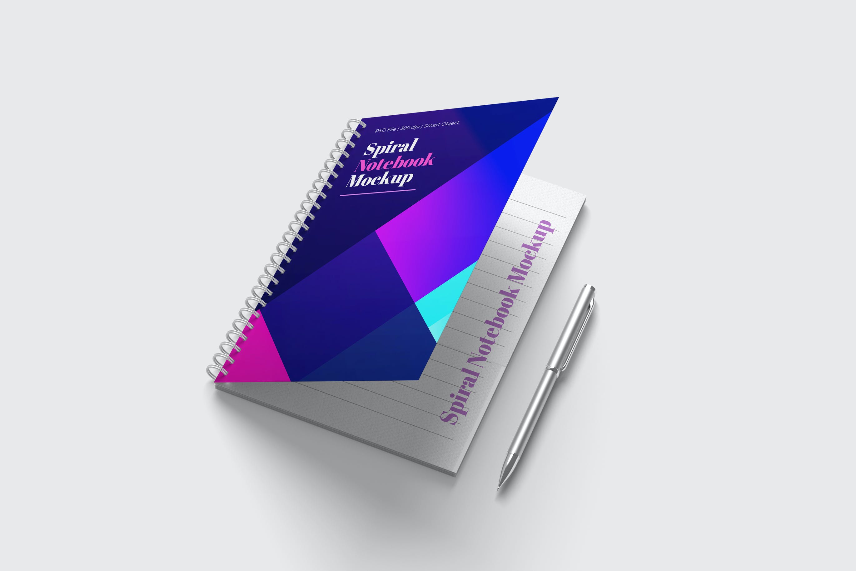 螺旋笔记本设计效果图样机模板 Spiral Notebook Mockups