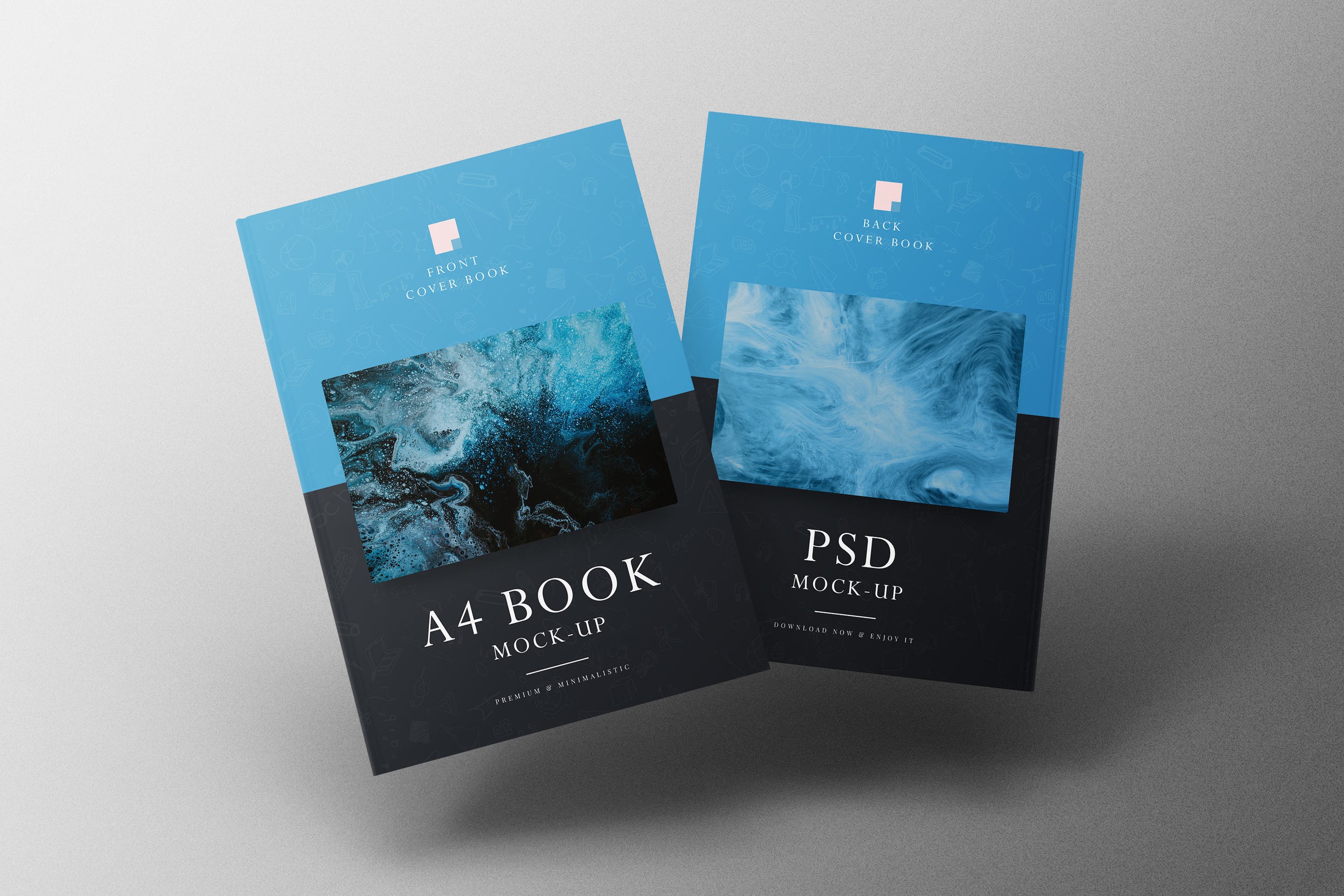 A4规格精装书封面设计样机模板v9 Book A4 Mockup