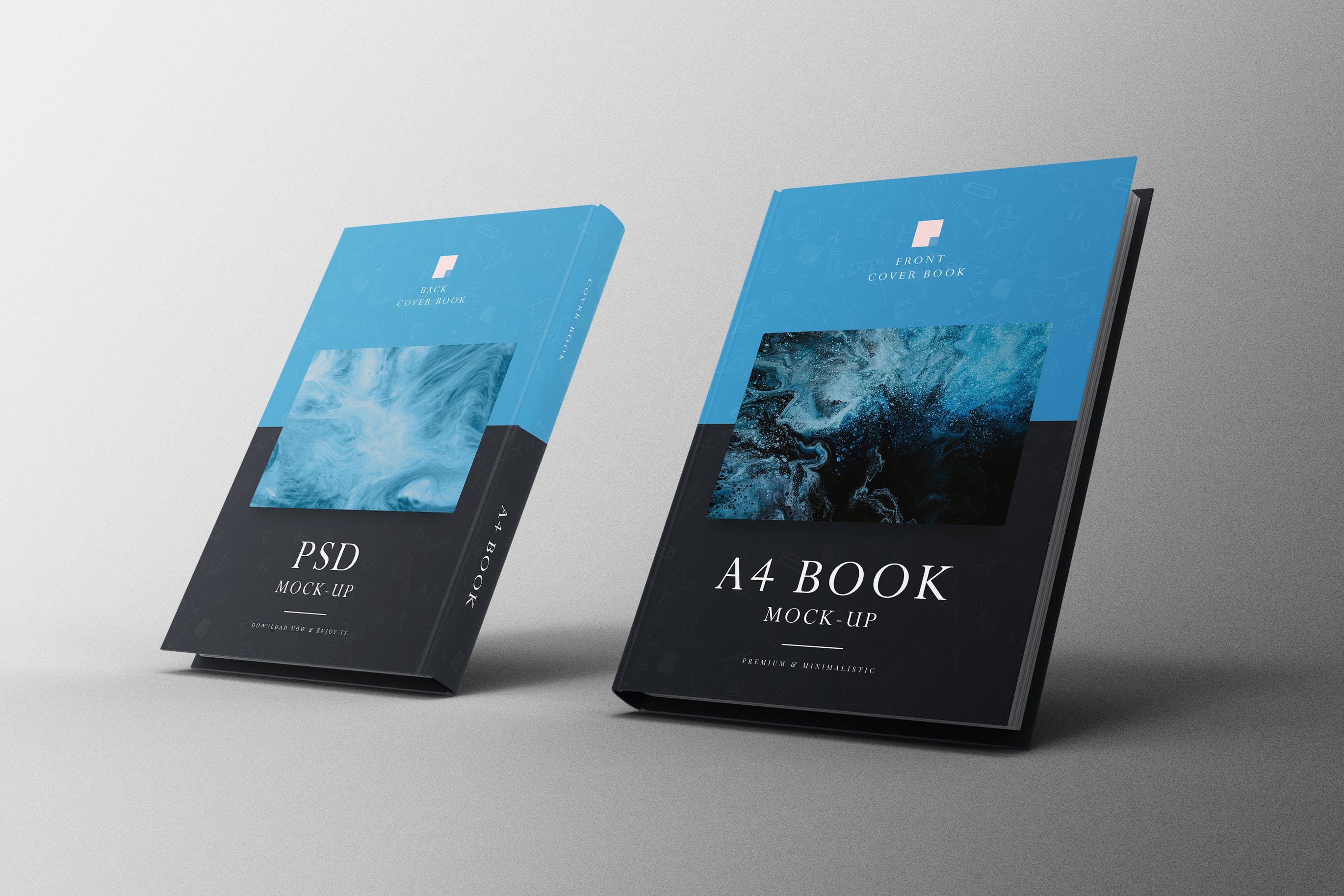 A4规格精装书封面设计样机模板v4 Book A4 Mockup