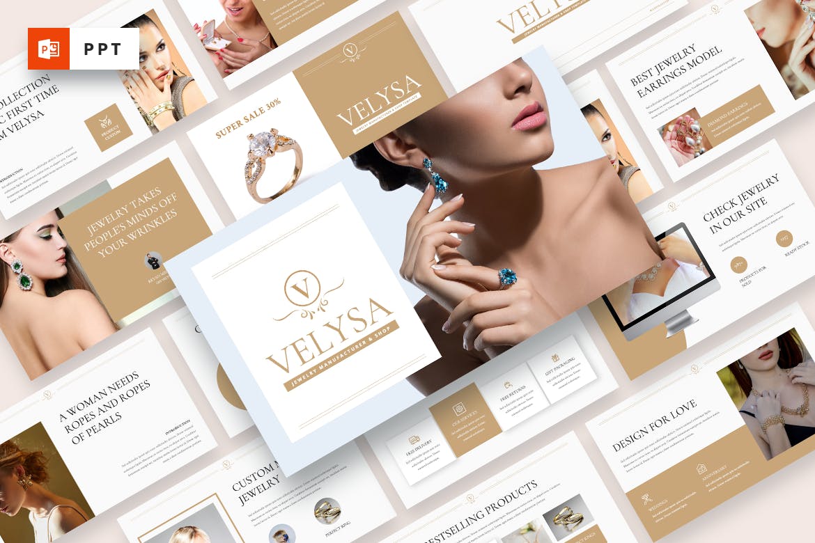 珠宝制造商和商店PPT模版