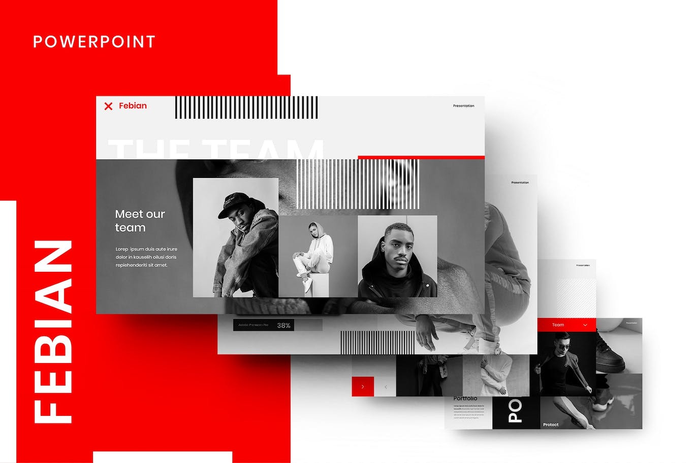 黑红人物写真摄影杂志风PPT模板（pptx）