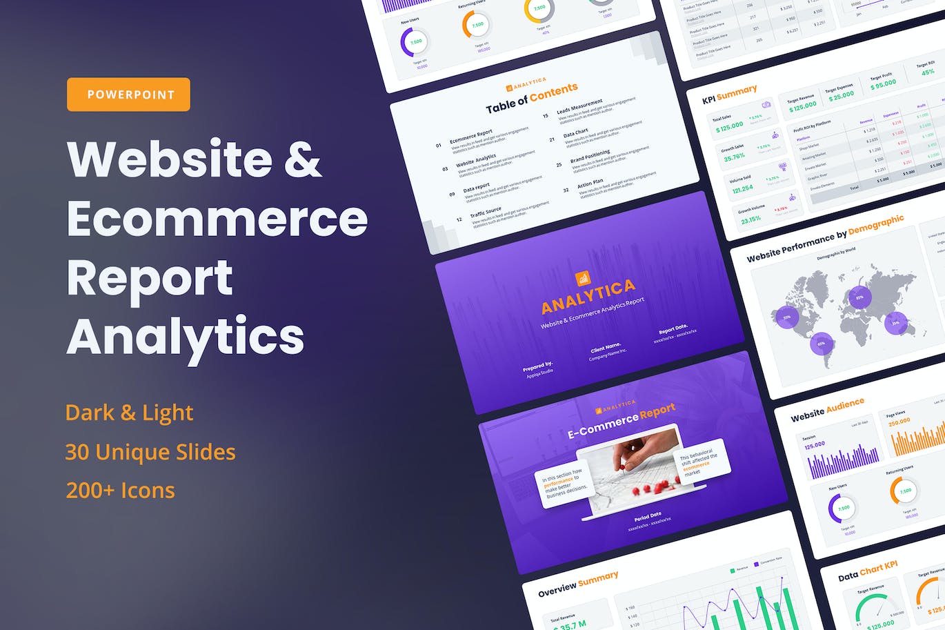 电商工作数据汇报PPT模版