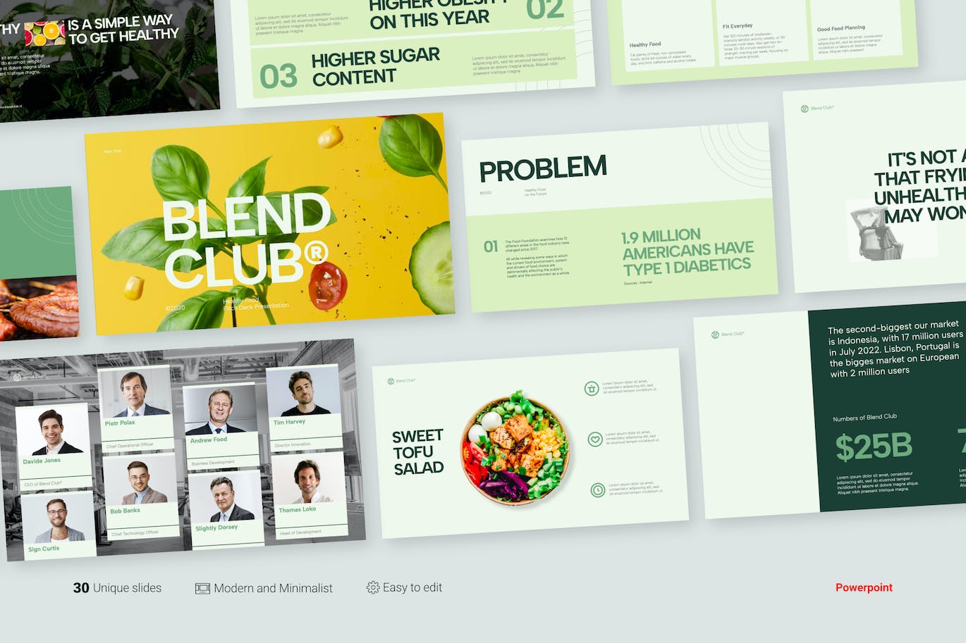 健康食品商业分析PPT模版