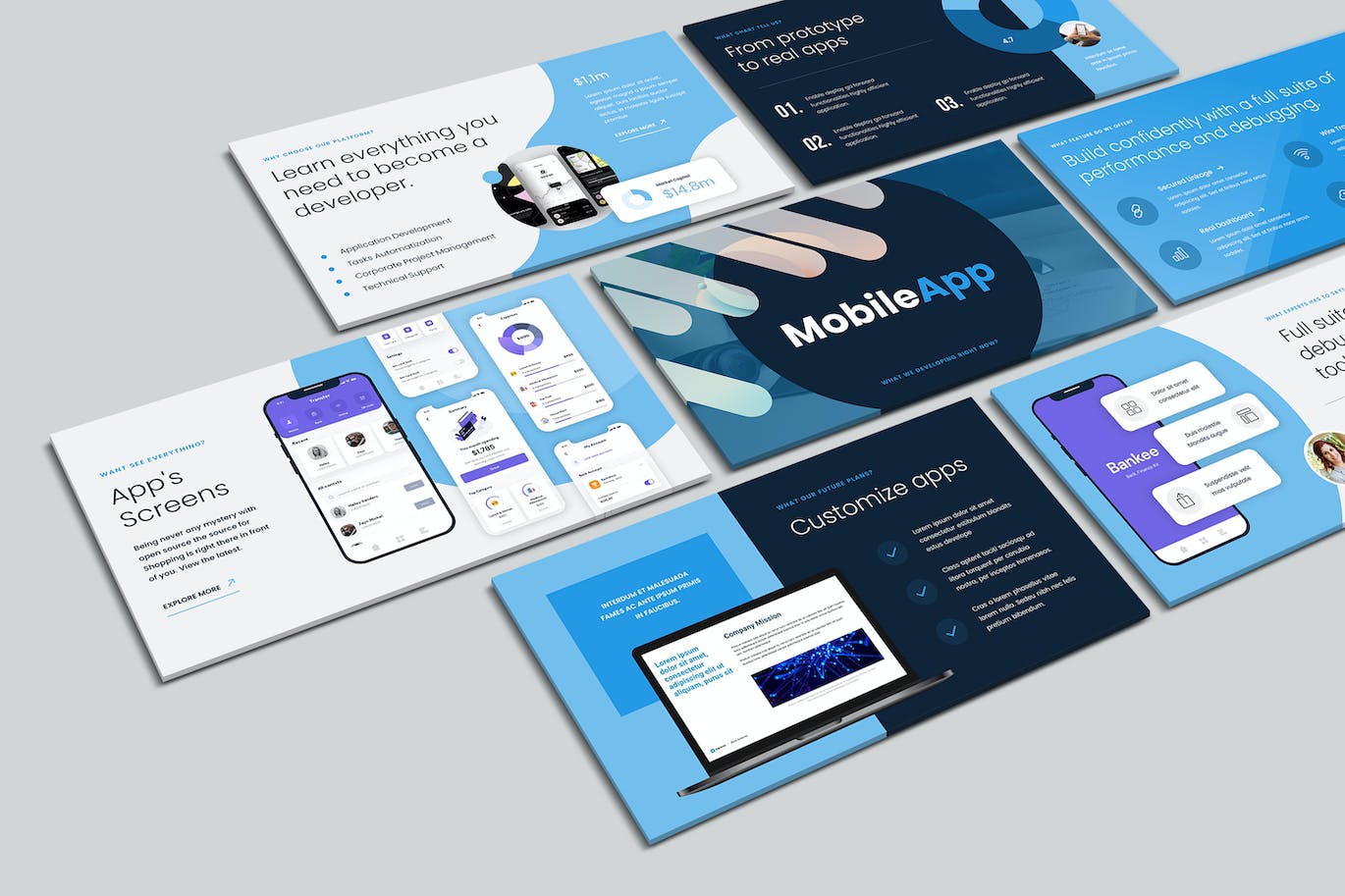 移动App应用详解ppt模板