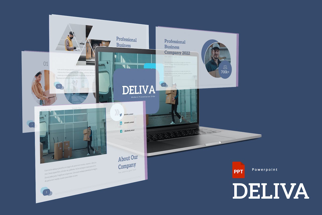 商务风工作汇报信息图表PPT模版