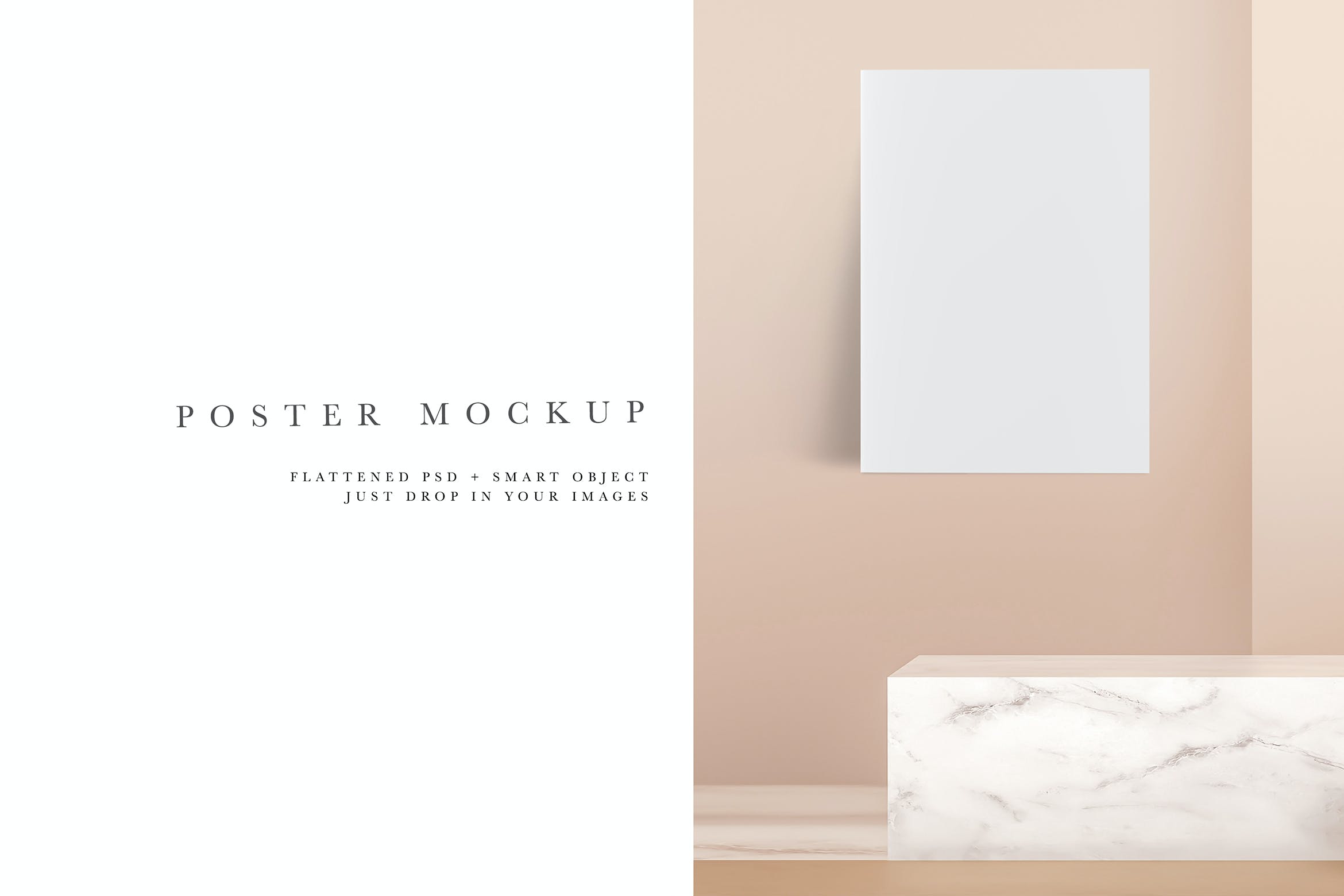 室内墙体海报展示样机模板 Poster Mockup #837