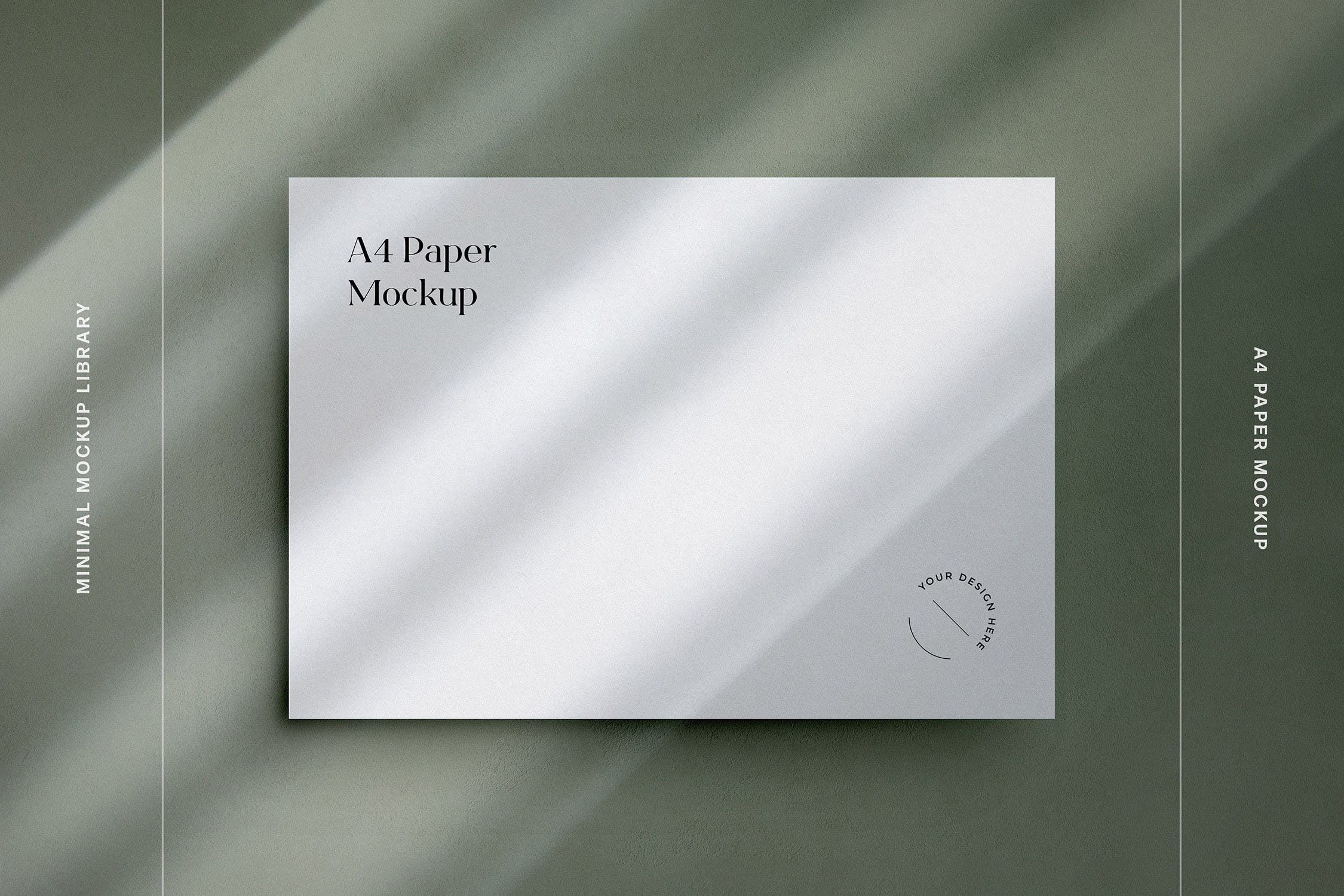 极简主义A4尺寸纸张样机 Minimal A4 Paper Mockup