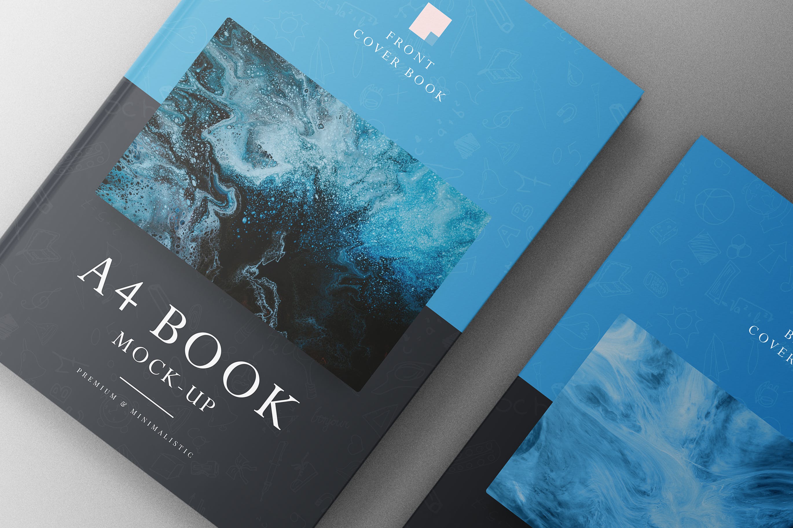 A4规格精装书封面设计样机模板v22 Book A4 Mockup