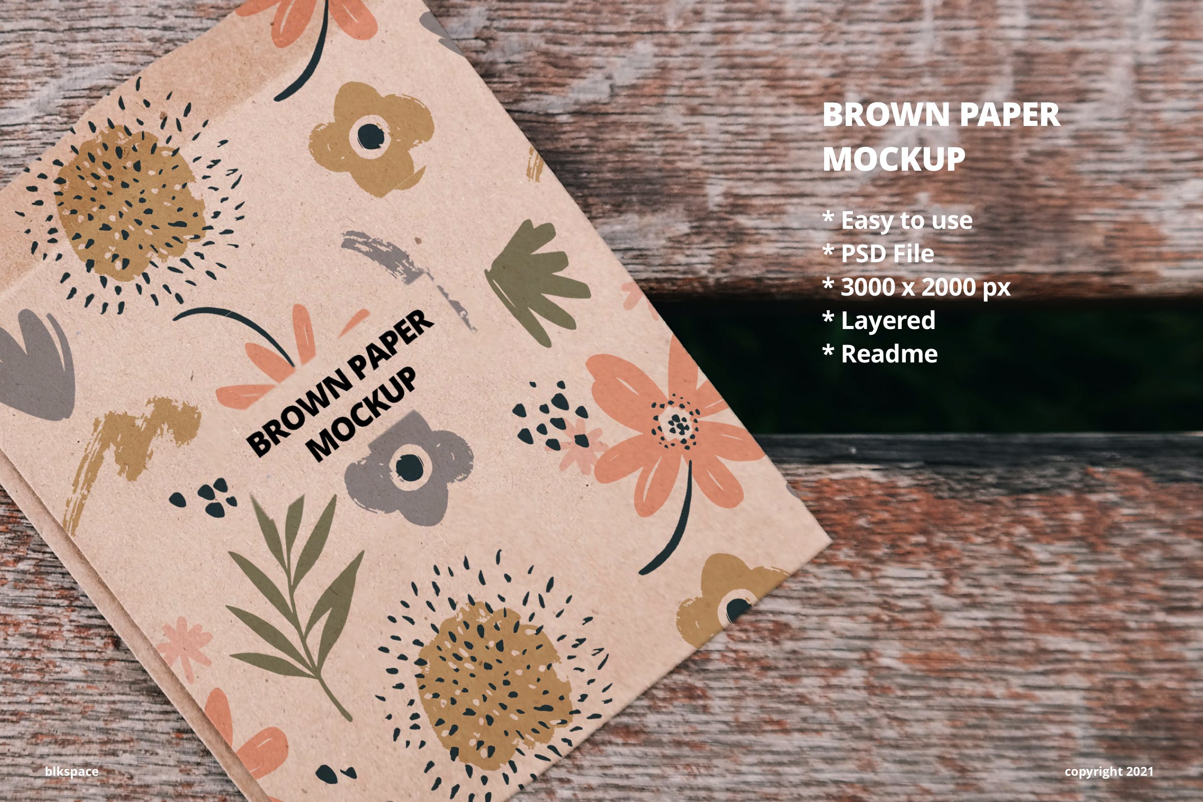 牛皮纸图案设计样机 Brown Paper Mockup