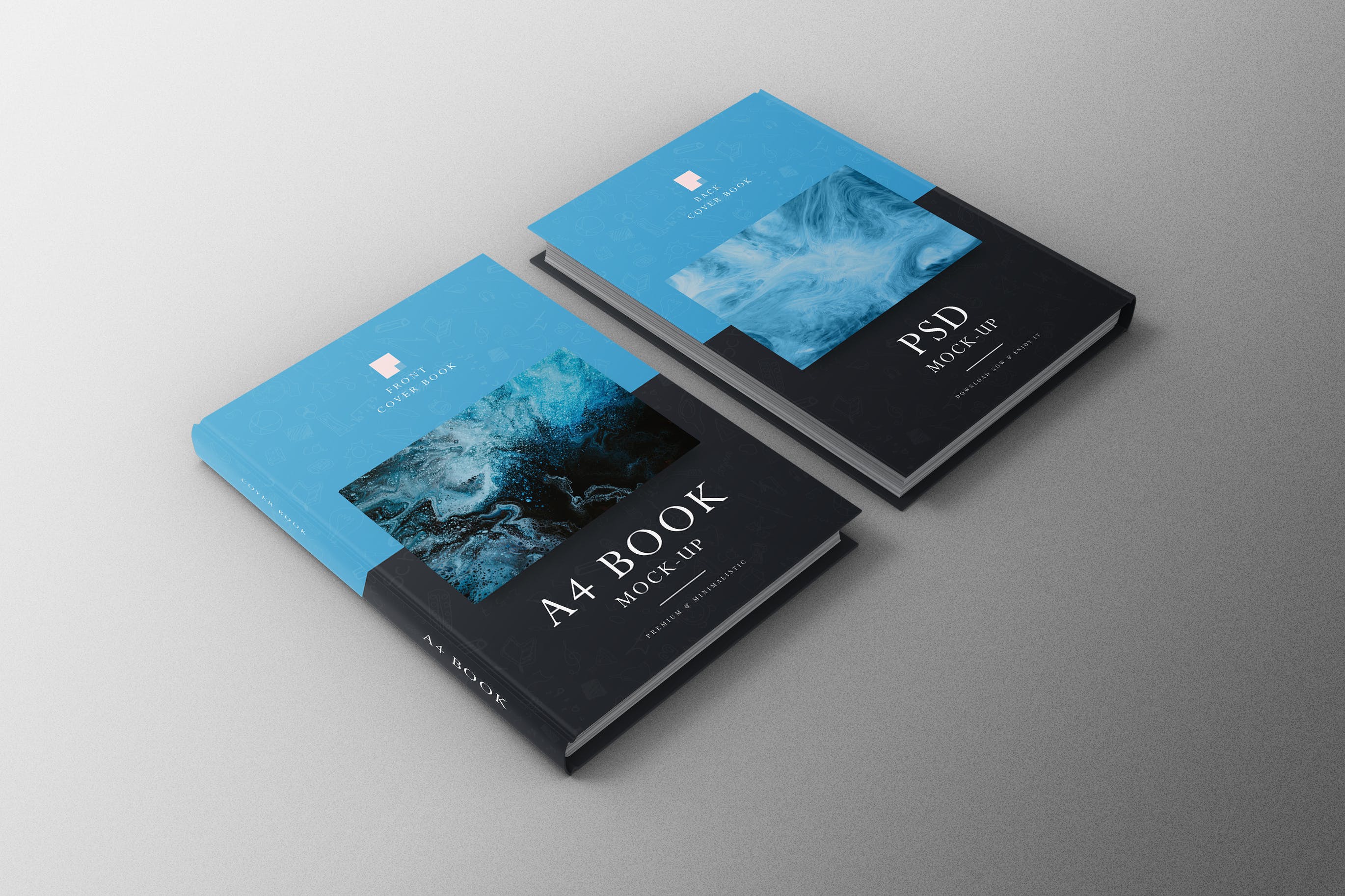 A4规格精装书封面设计样机模板v20 Book A4 Mockup