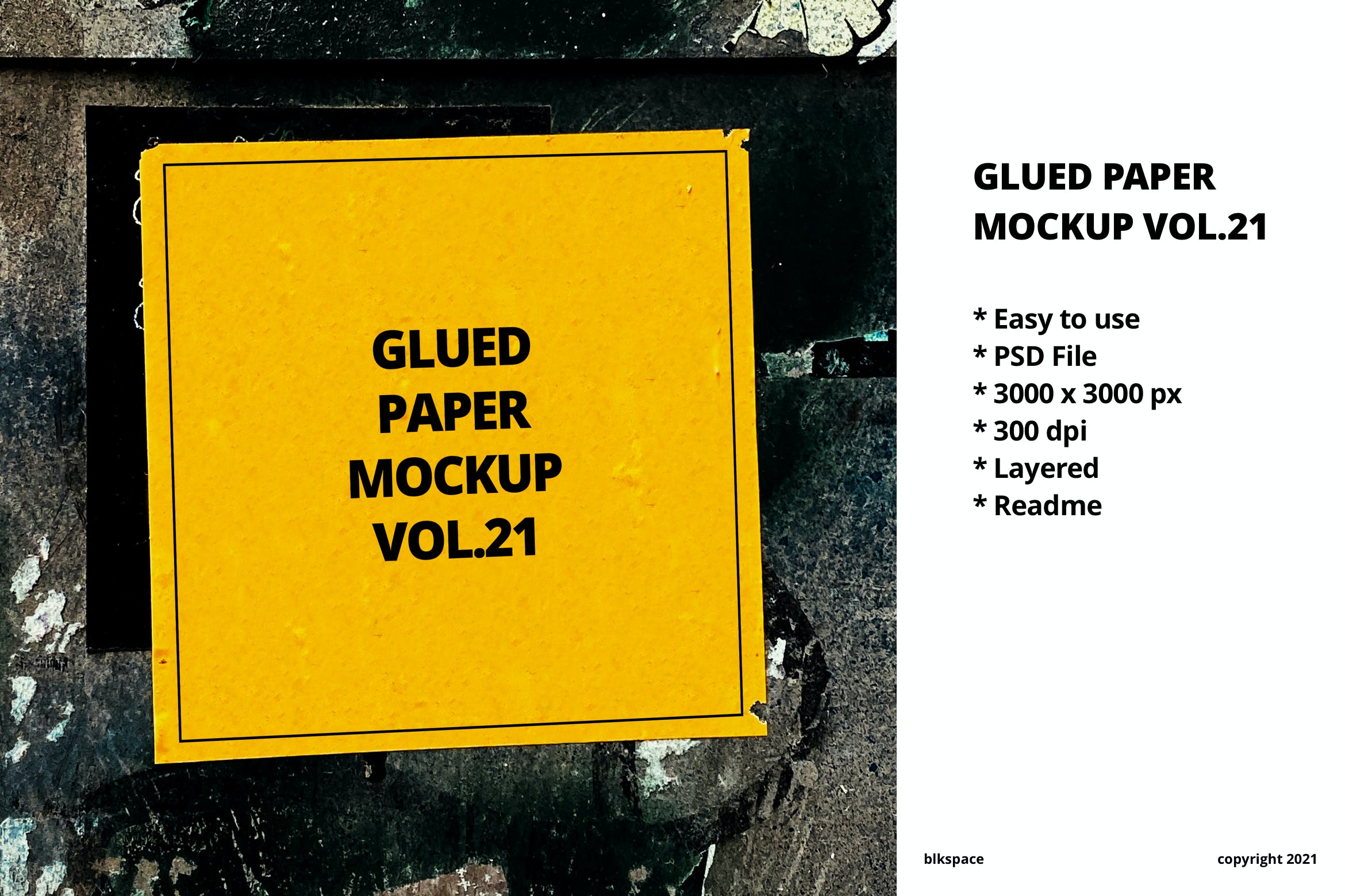 黏墙纸张海报传单样机v21 Glued Paper Mockup Vol.21