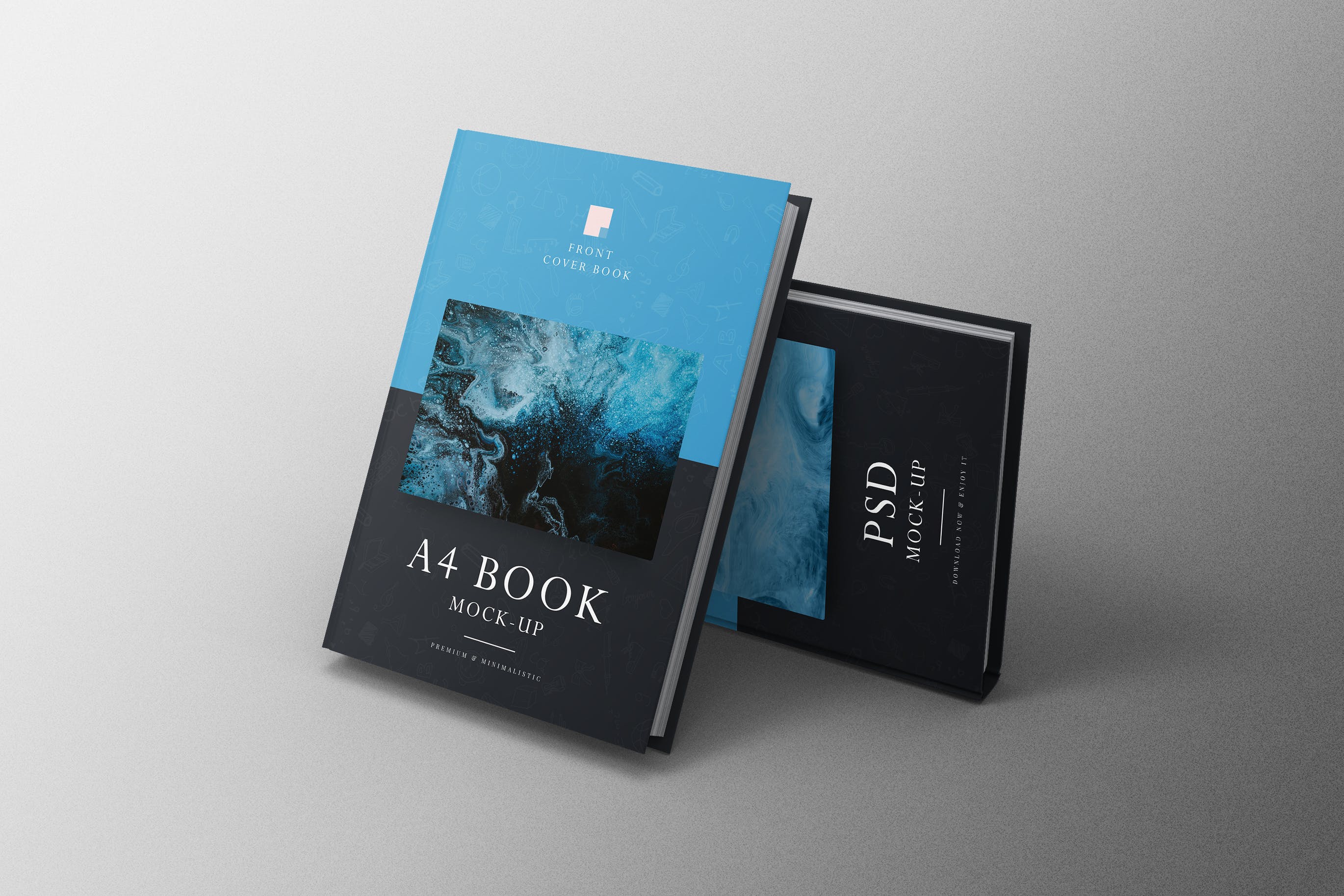 A4规格精装书封面设计样机模板v15 Book A4 Mockup