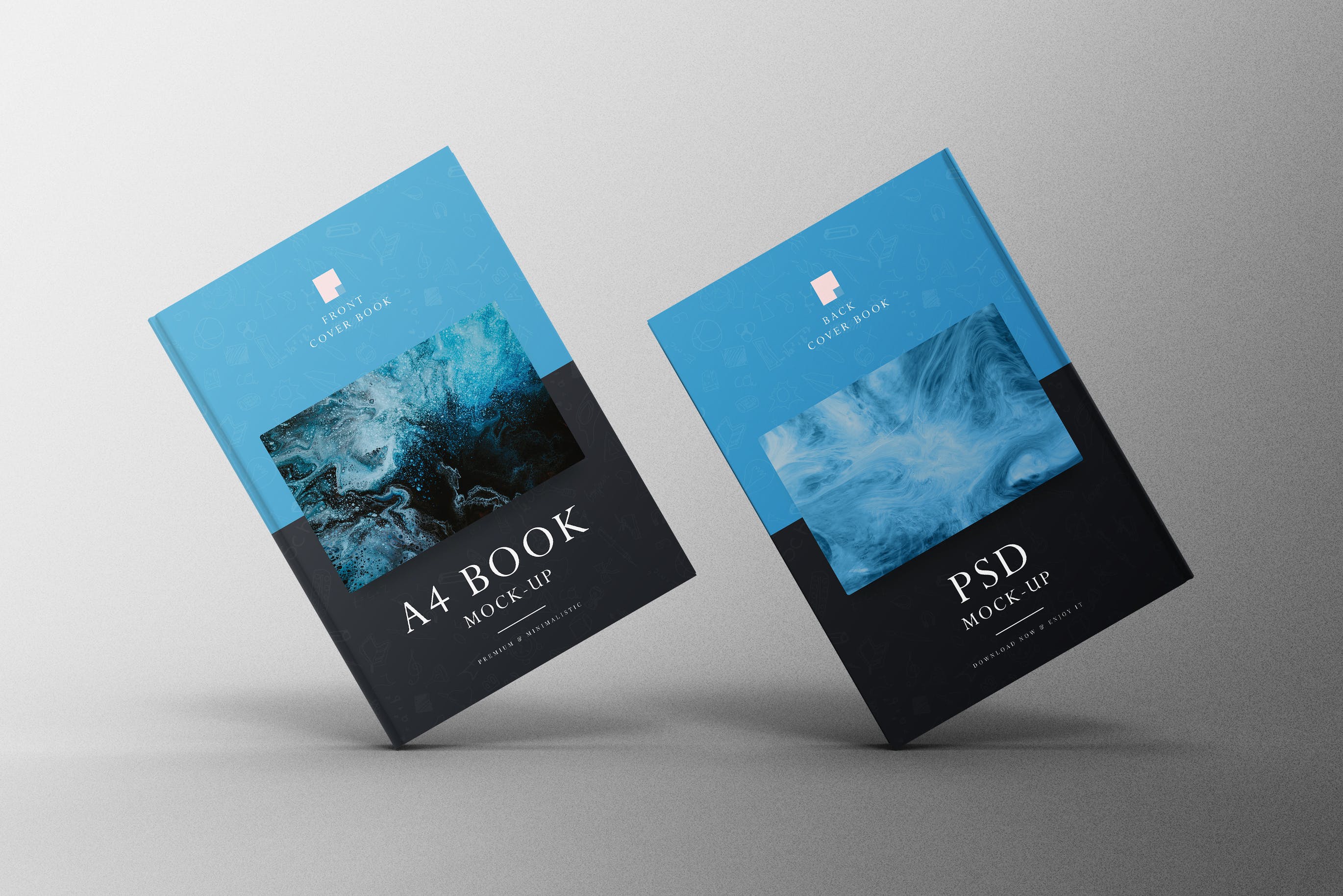 A4规格精装书封面设计样机模板v8 Book A4 Mockup