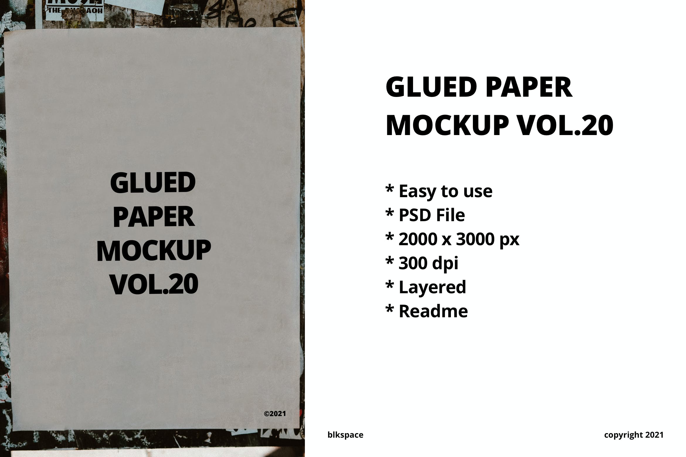 黏墙纸张海报传单样机v20 Glued Paper Mockup Vol.20