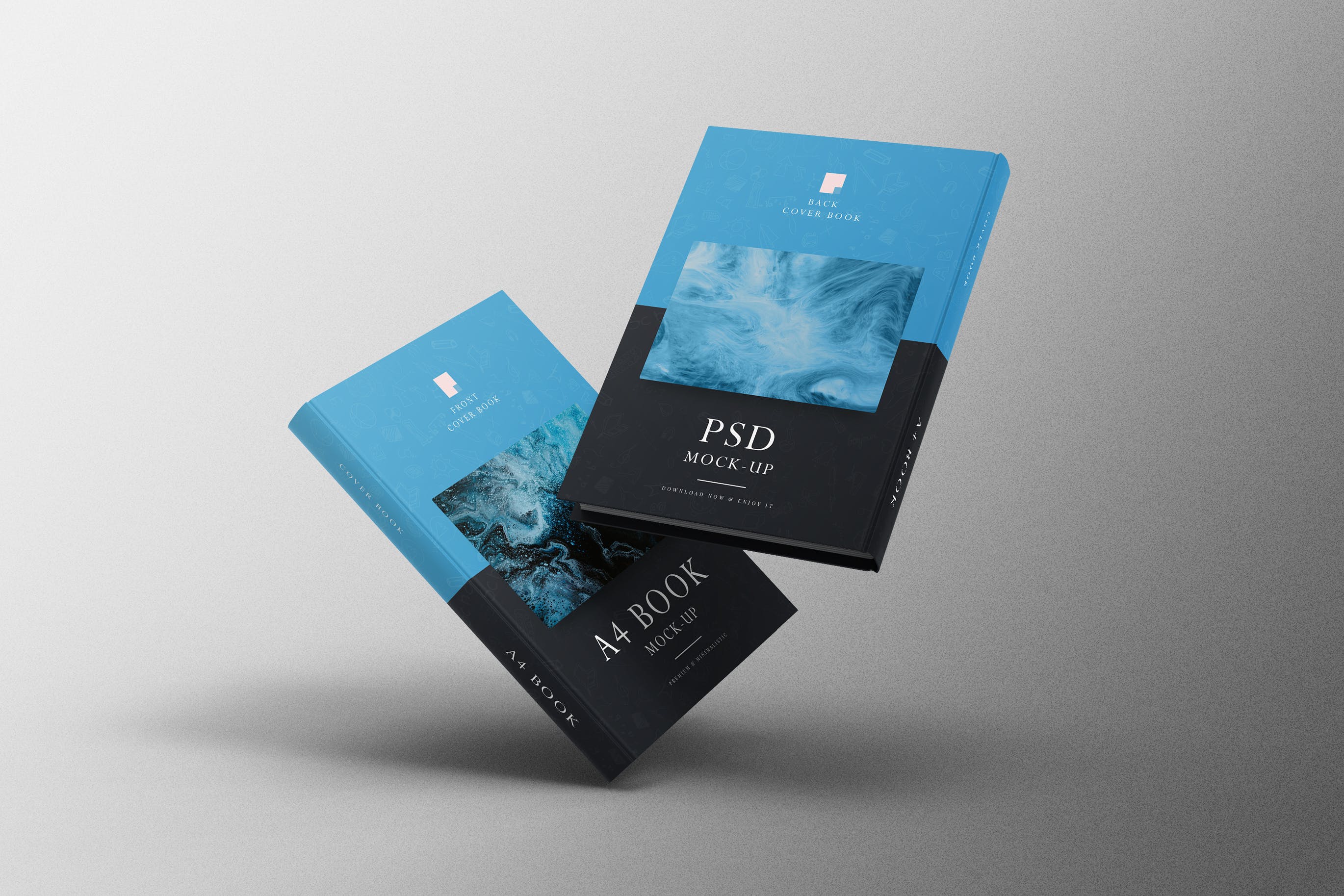 A4规格精装书封面设计样机模板v11 Book A4 Mockup