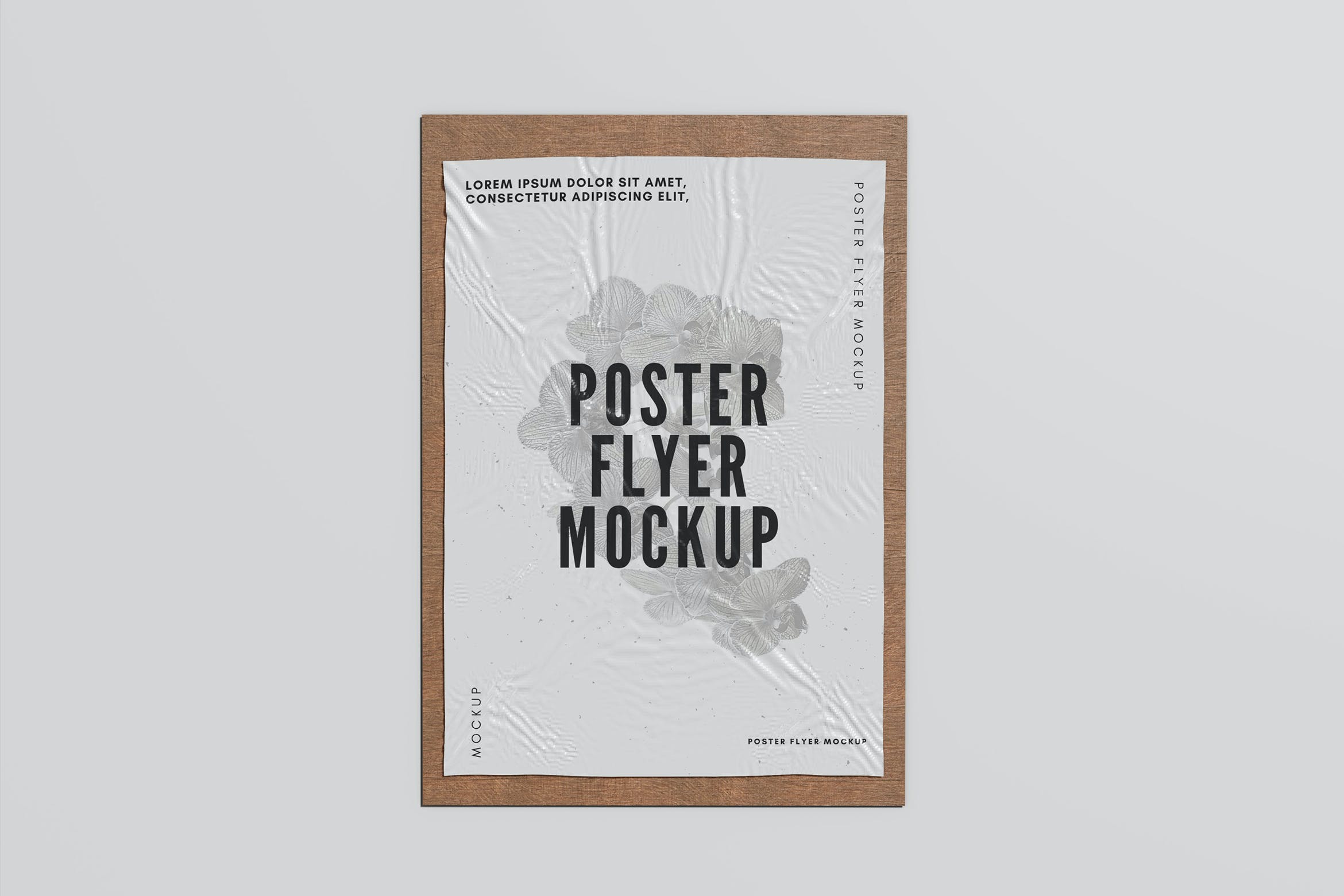 皱褶海报传单样机模板 Poster / Flyer Mockup