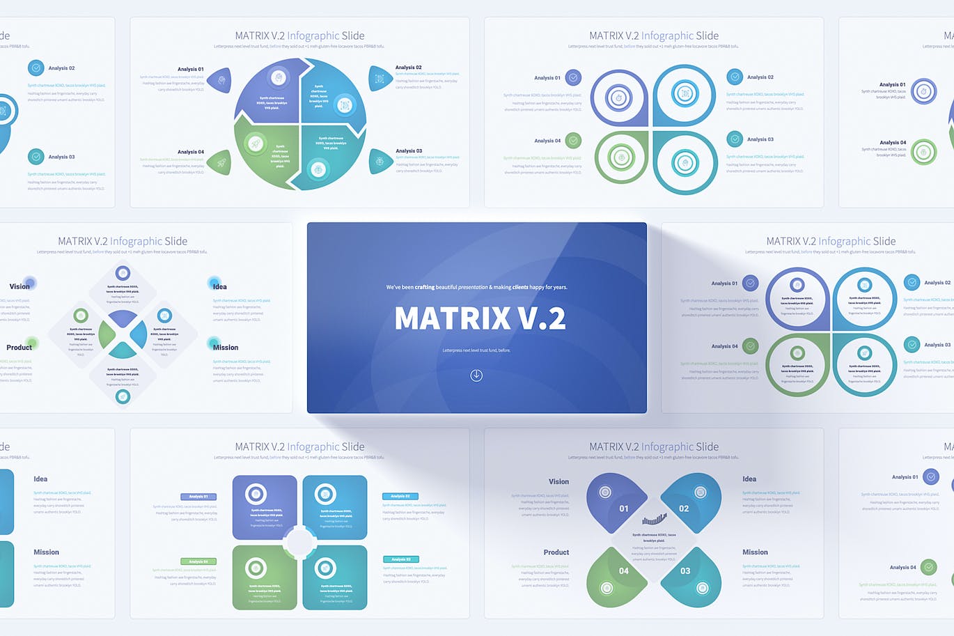 PPT常用信息图表PPT模版
