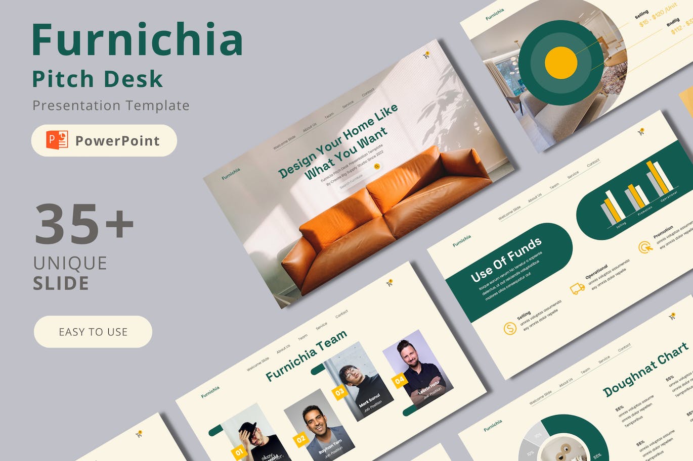 家具设计展示与介绍PPT模版