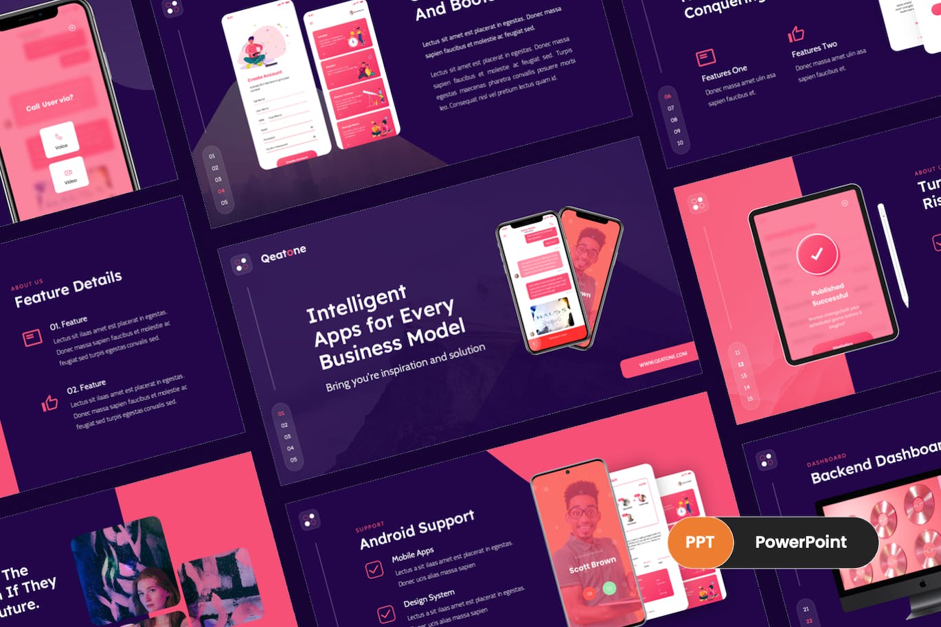 移动 & SAAS营销工具PPT模版