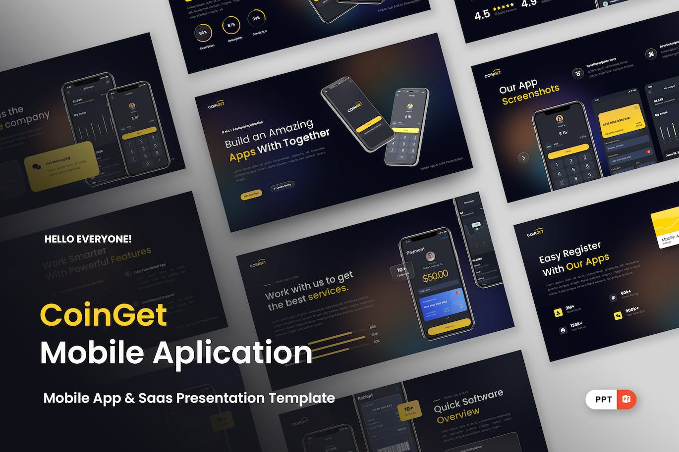 移动 & SAAS营销工具PPT模版