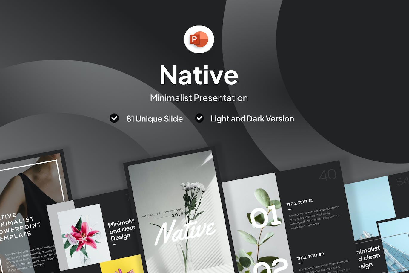 极简主义肖像竖版PPT模版