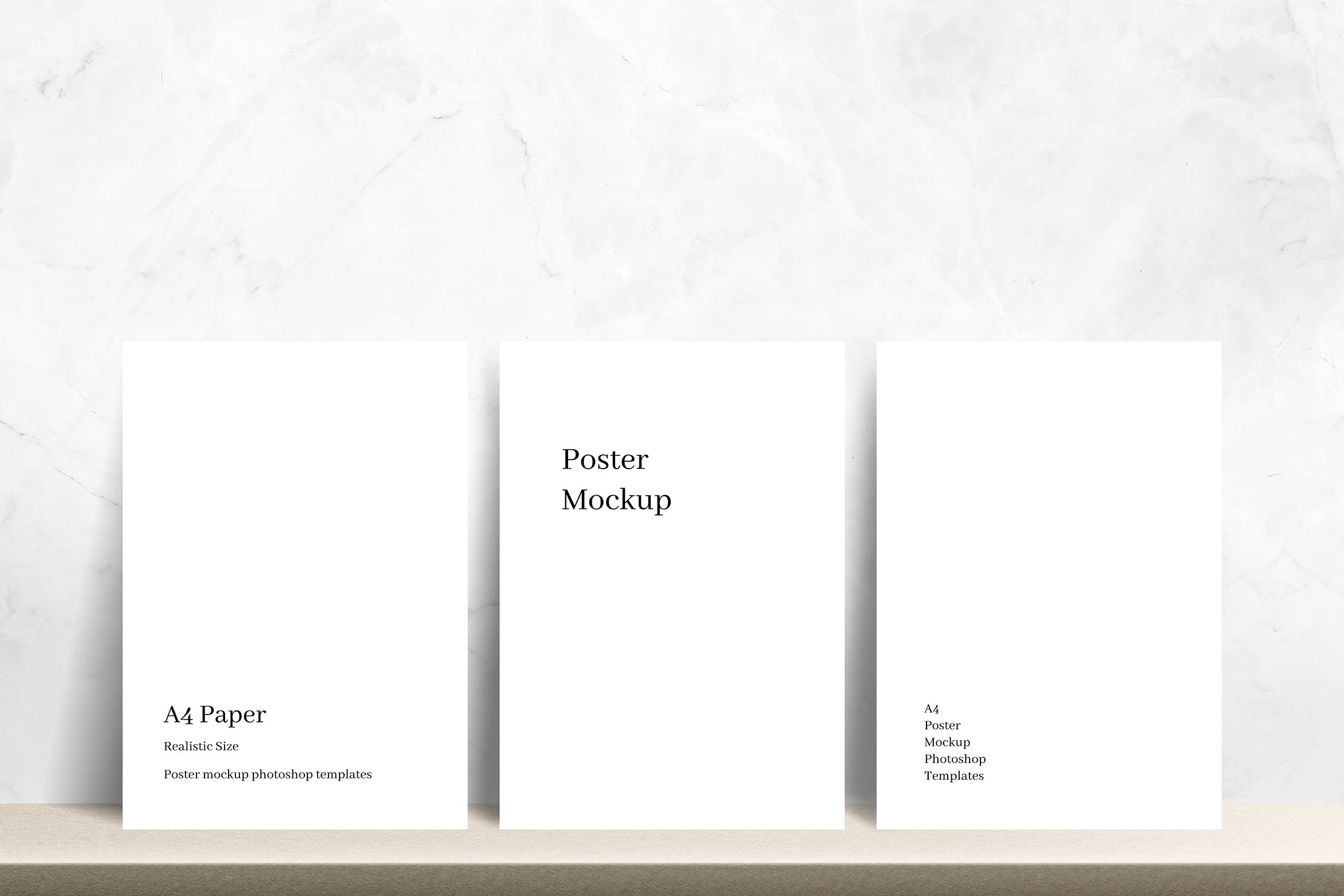 A4尺寸海报纸张样机 Poster A4 Paper Mockup