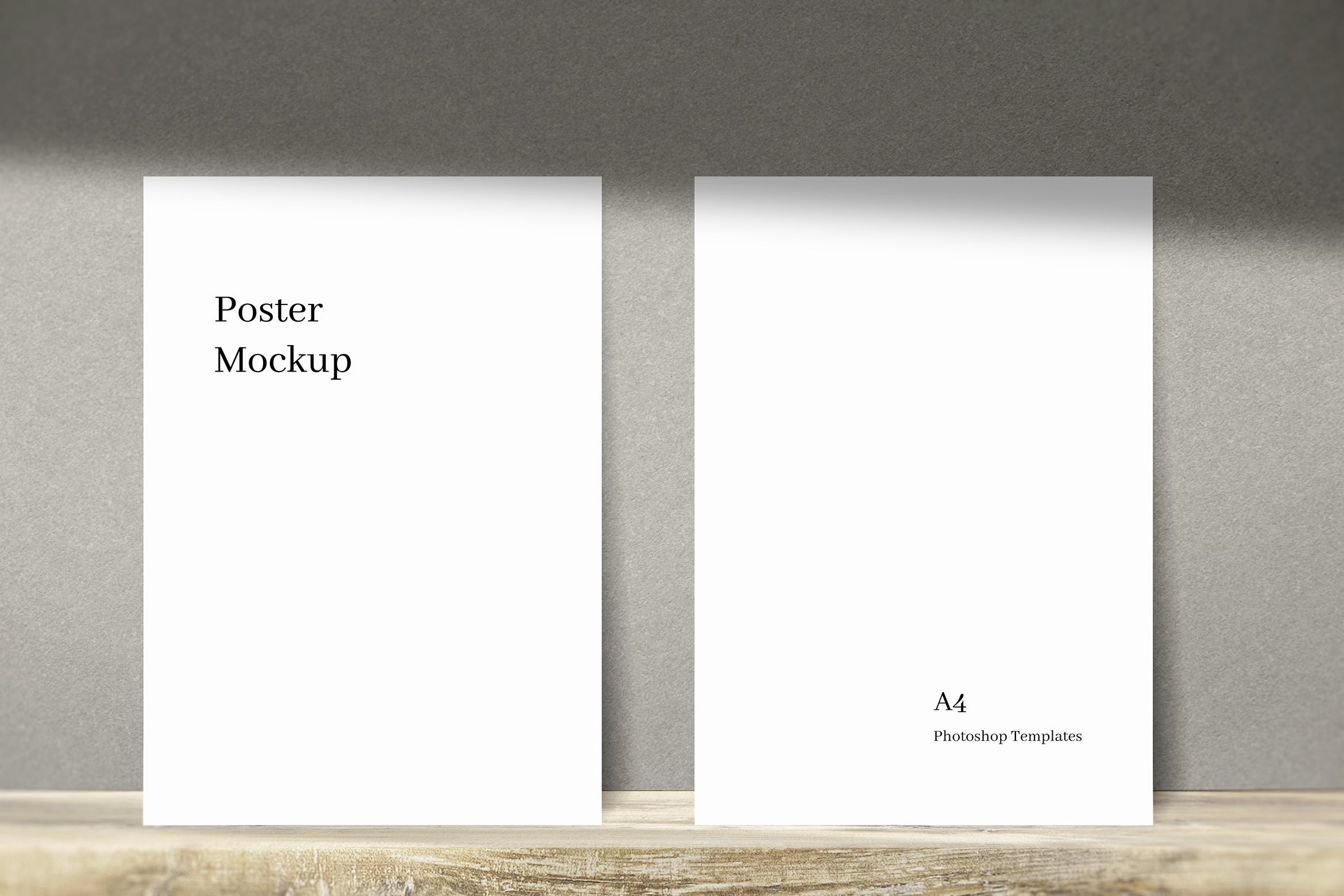 逼真阴影A4海报传单设计样机 A4 Poster Mockup