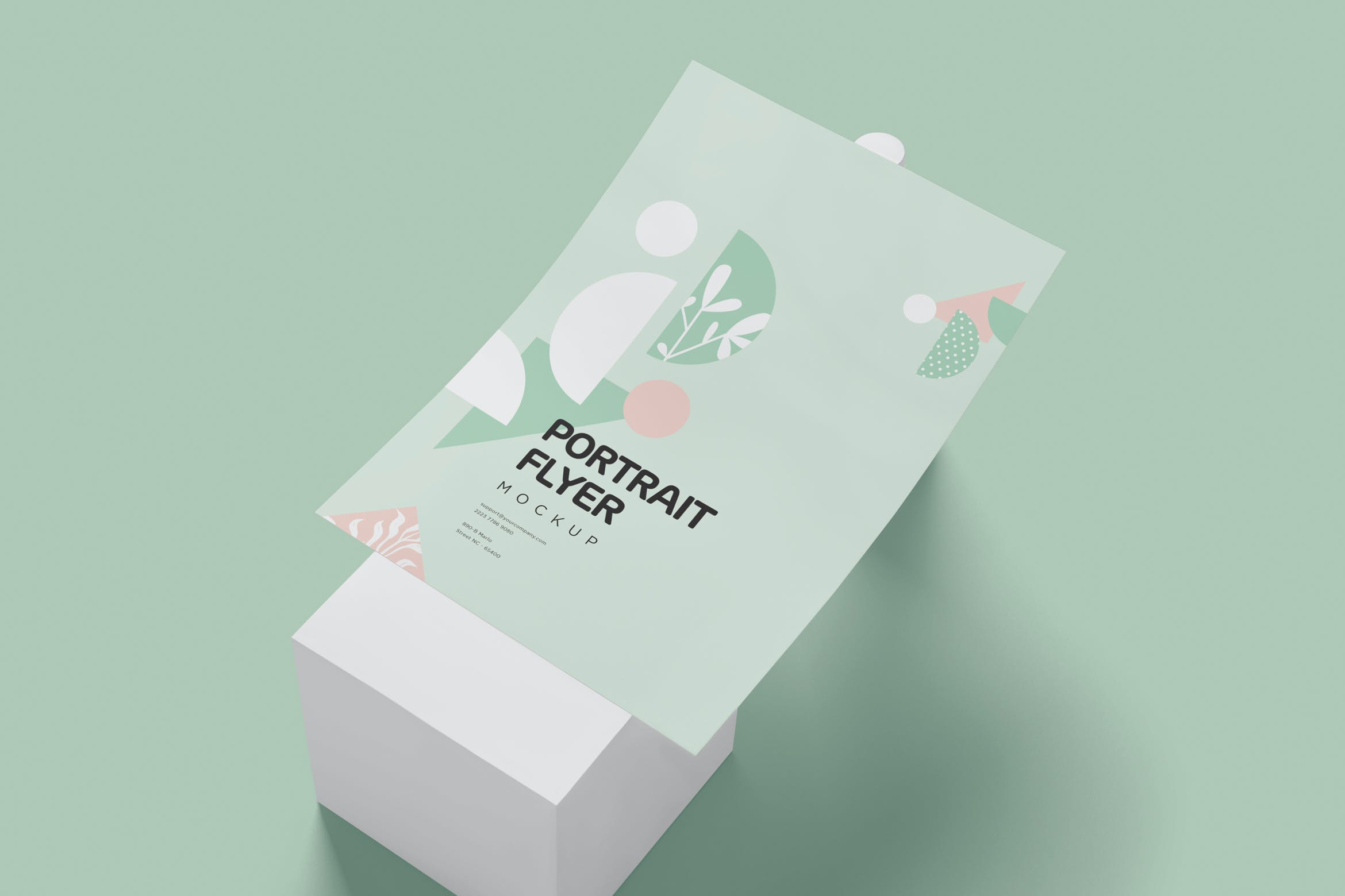 3种不同规格传单设计展示样机 A4-A5-A6 Portrait Flyer Mockup