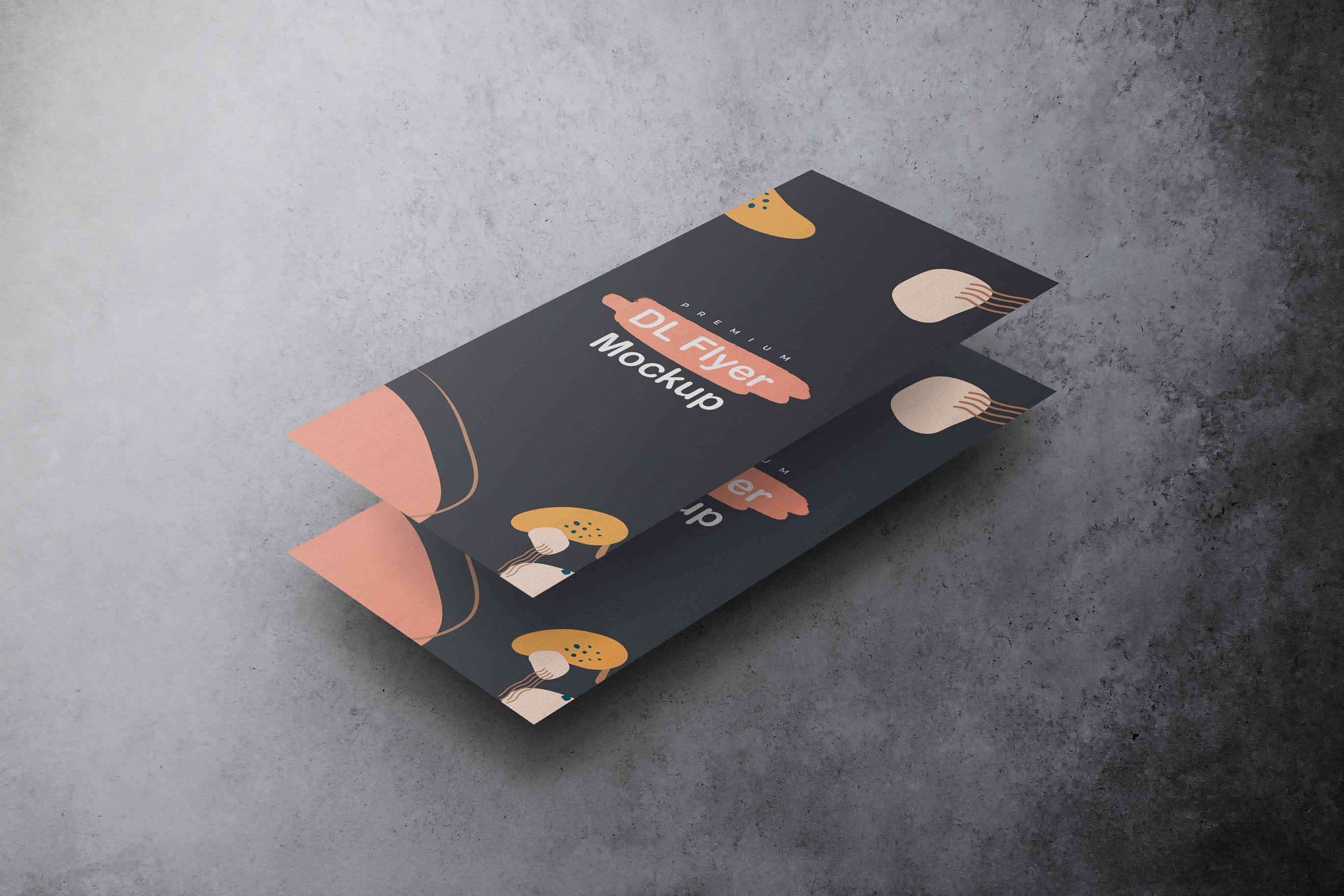 DL尺寸广告传单卡片设计样机v14 DL Flyer Mockup