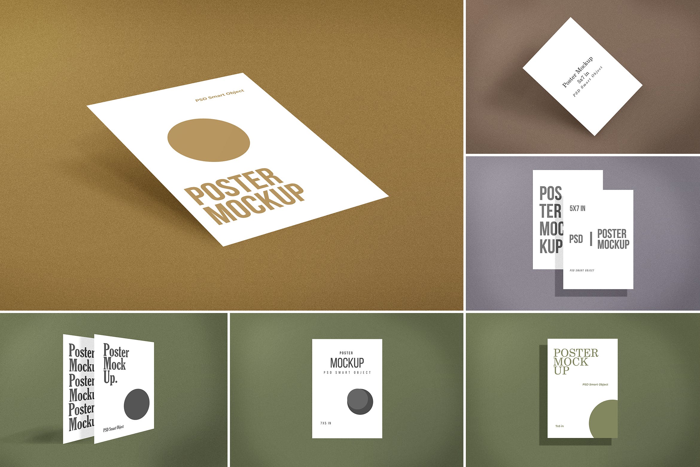 广告传单海报设计样机合集 Poster Mockup Bundle