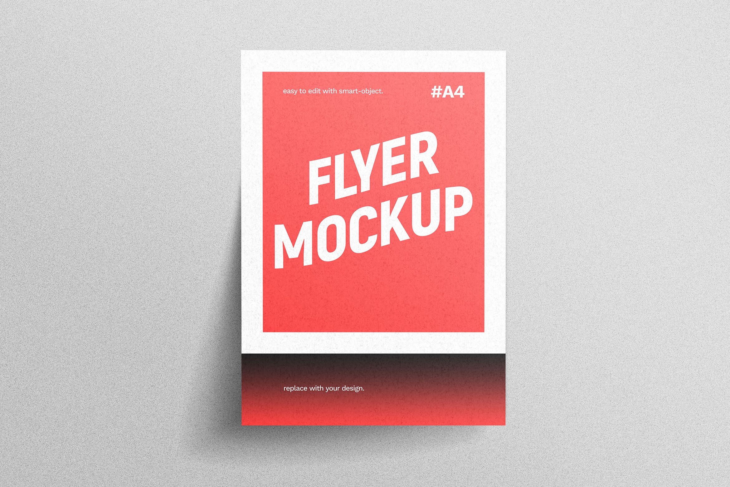 A4广告宣传单海报设计正视图样机模板 Flyer Mockup