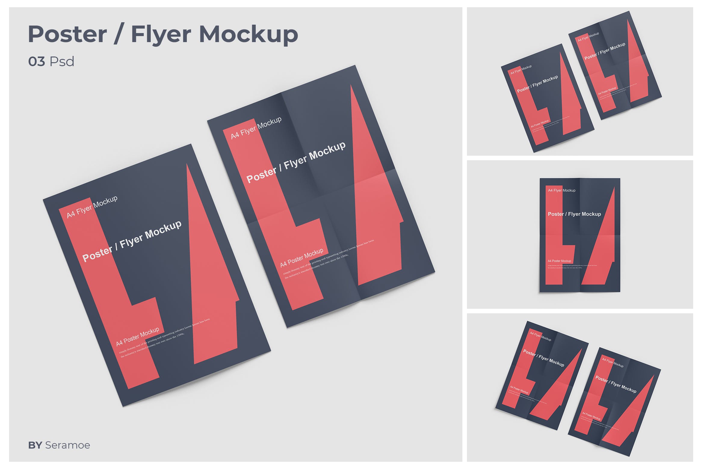 A4海报/传单设计样机 a4 poster / flyer mockup