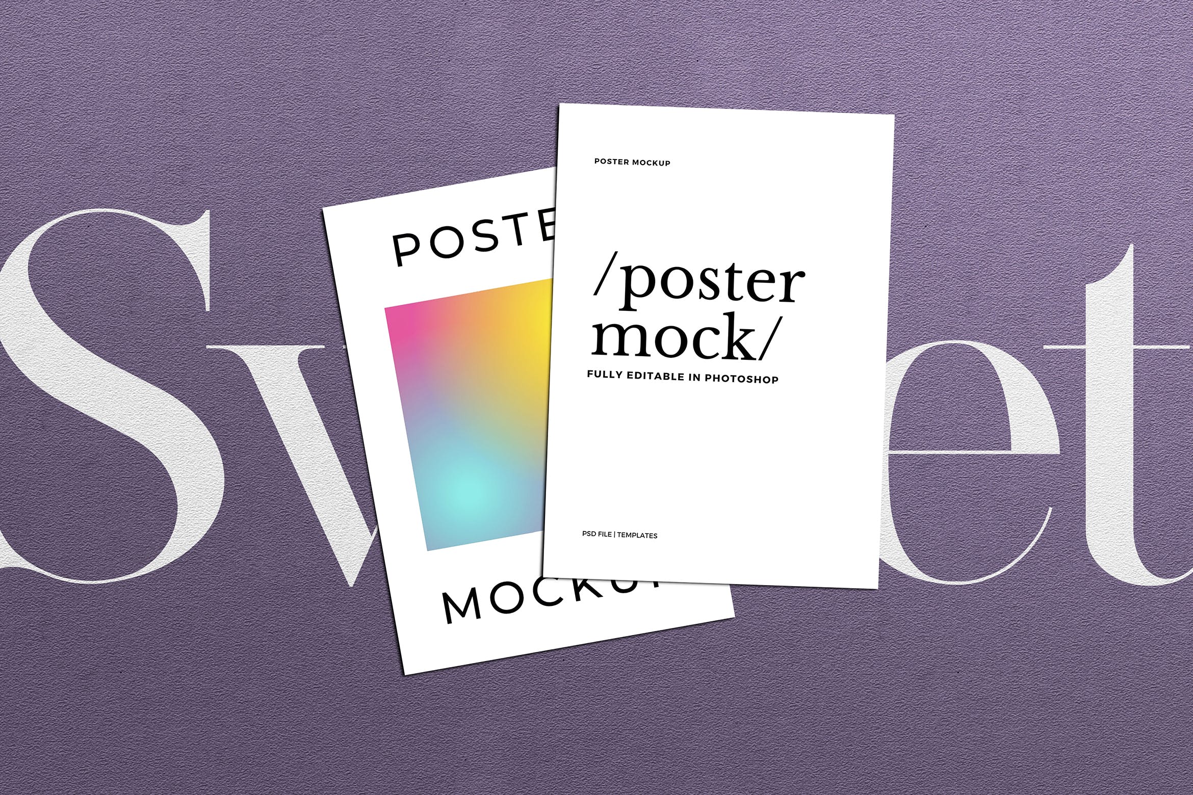 海报设计纸张展示样机模板 Poster Mockup