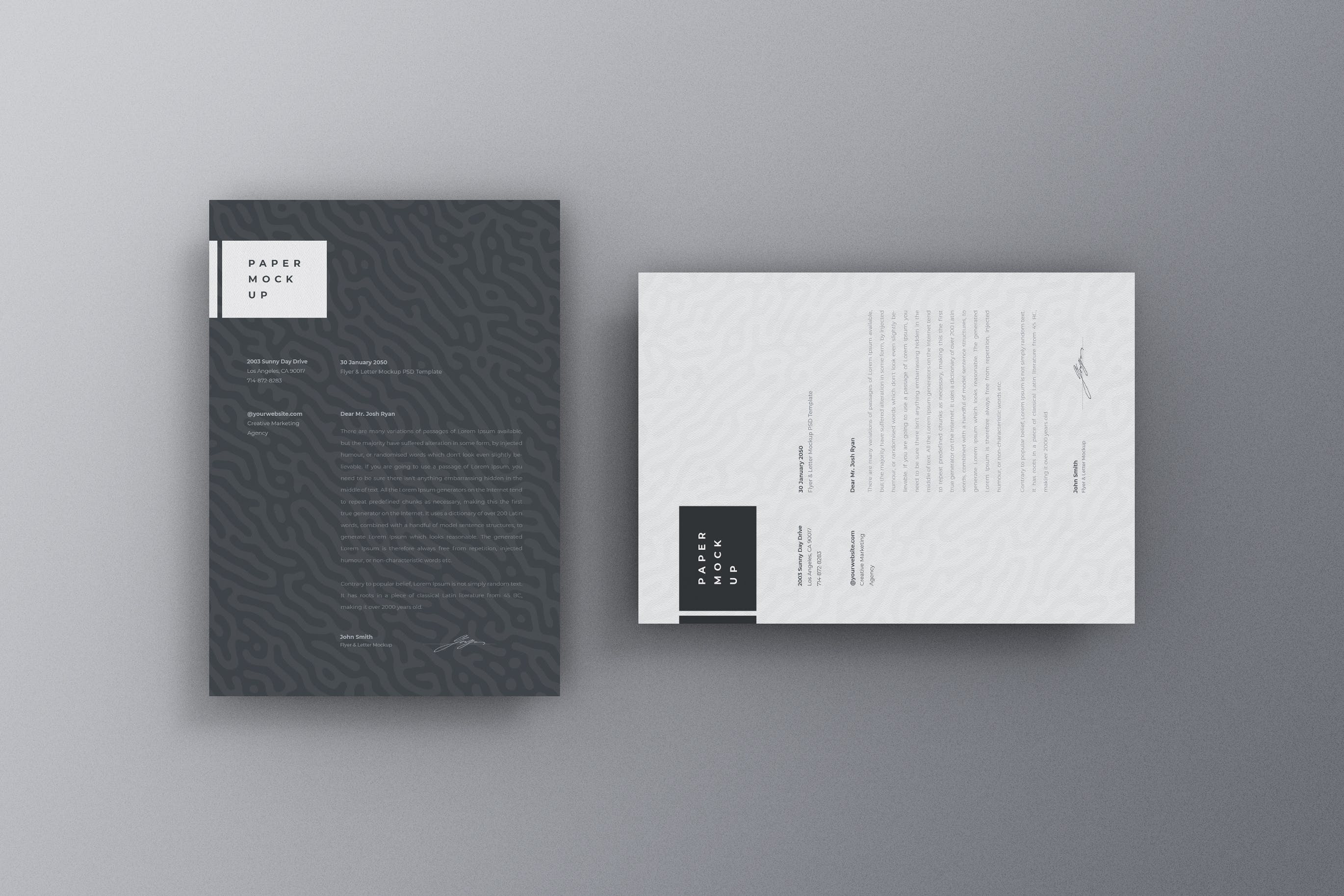 A4纸张海报传单设计展示样机 A4 Paper Mockup