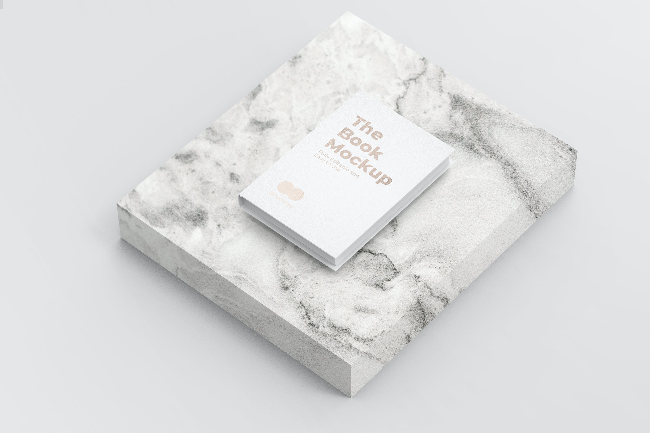 大理石背景书籍封面设计样机 Book Mockup