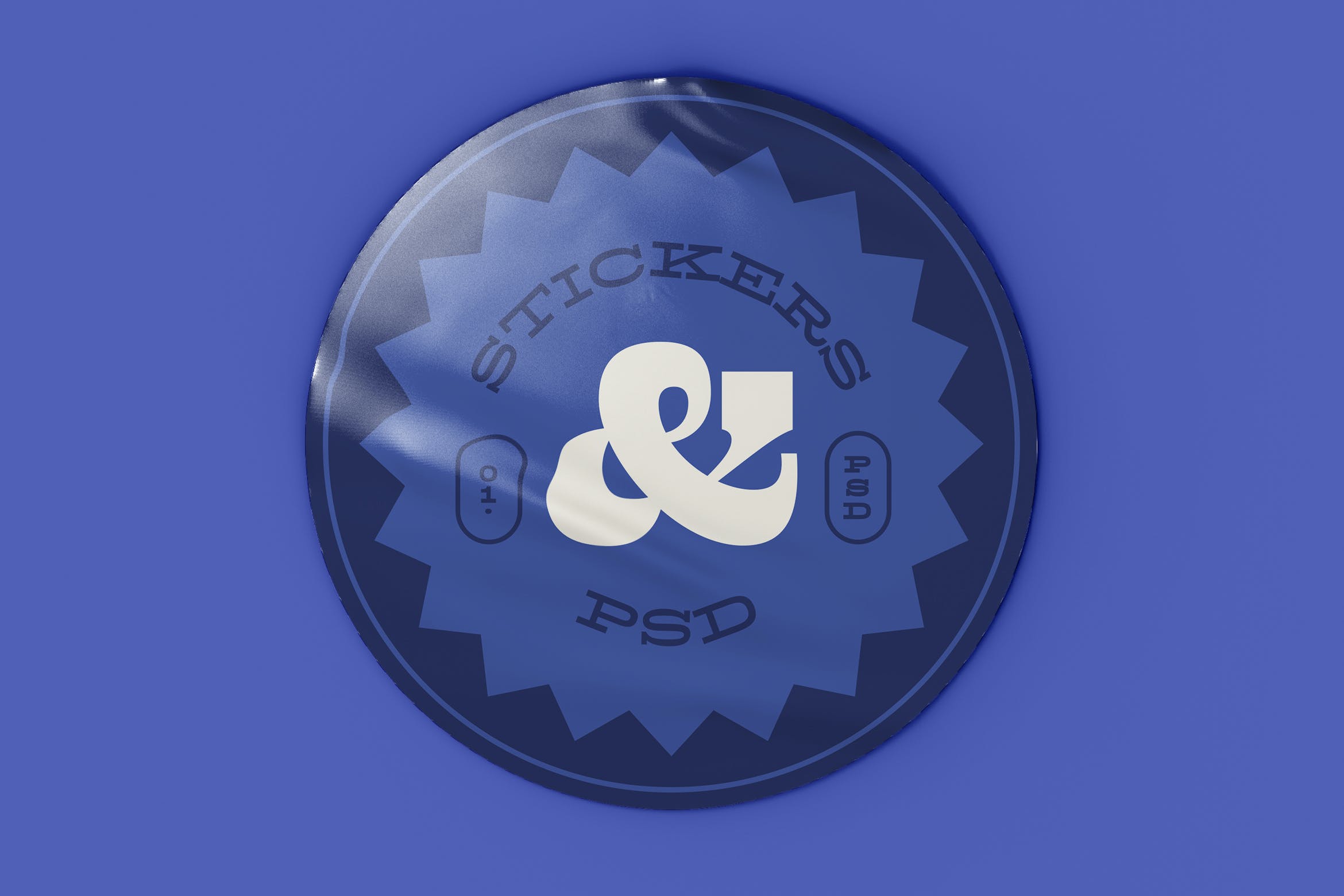 圆形贴纸品牌设计样机 Branded Sticker Mockup