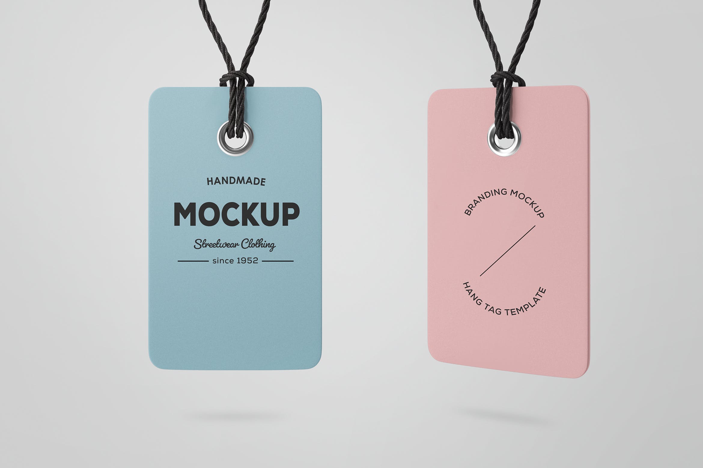 绳子吊牌价格标签设计样机模板 Tag Mockup