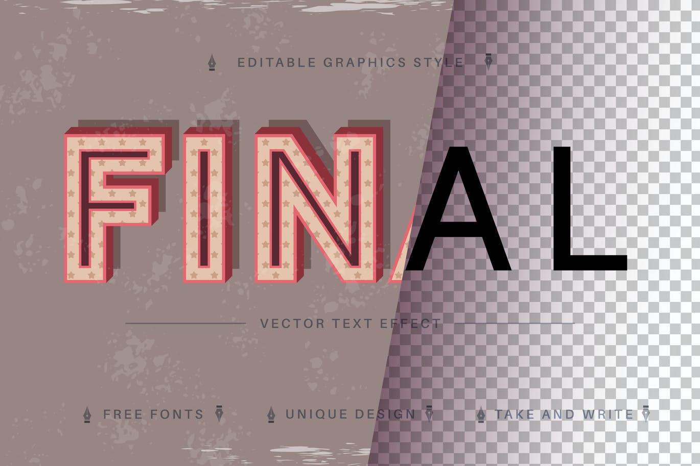 复古的立体酷炫字体