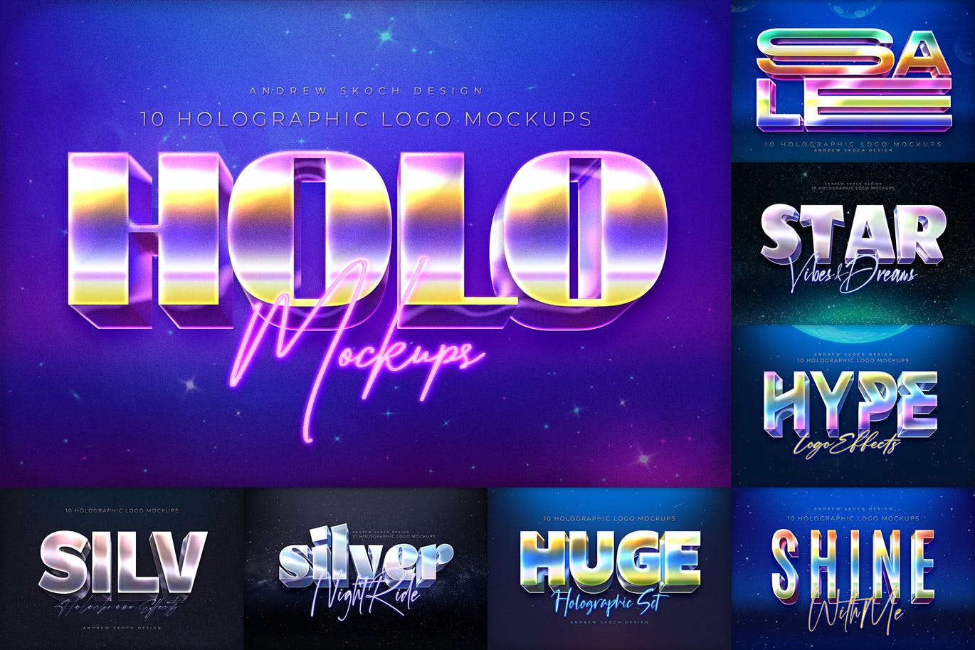 酷炫全息logo设计样机