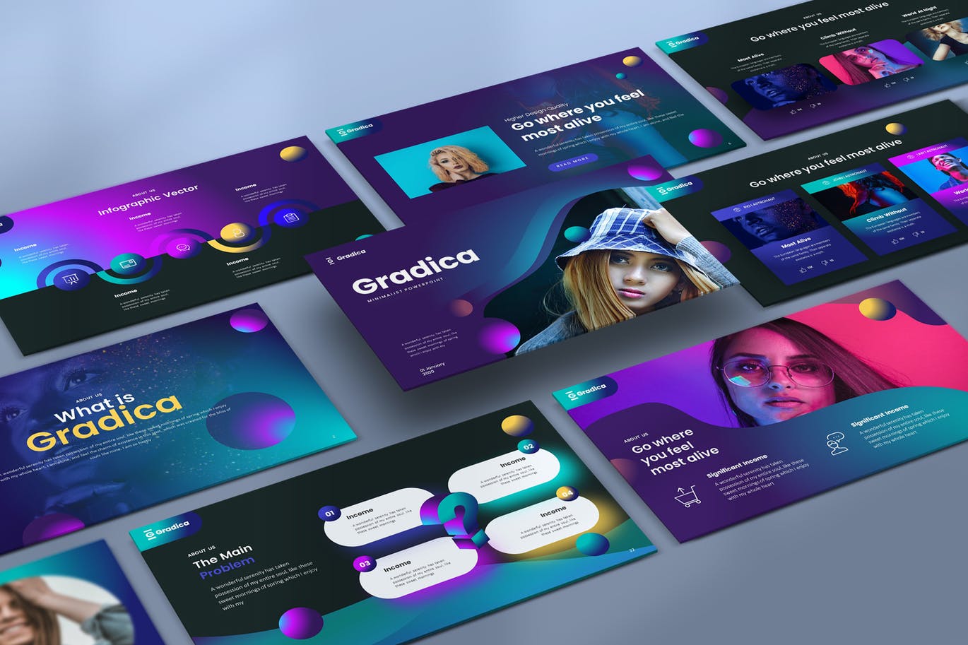 令人印象深刻的风格PPT模板