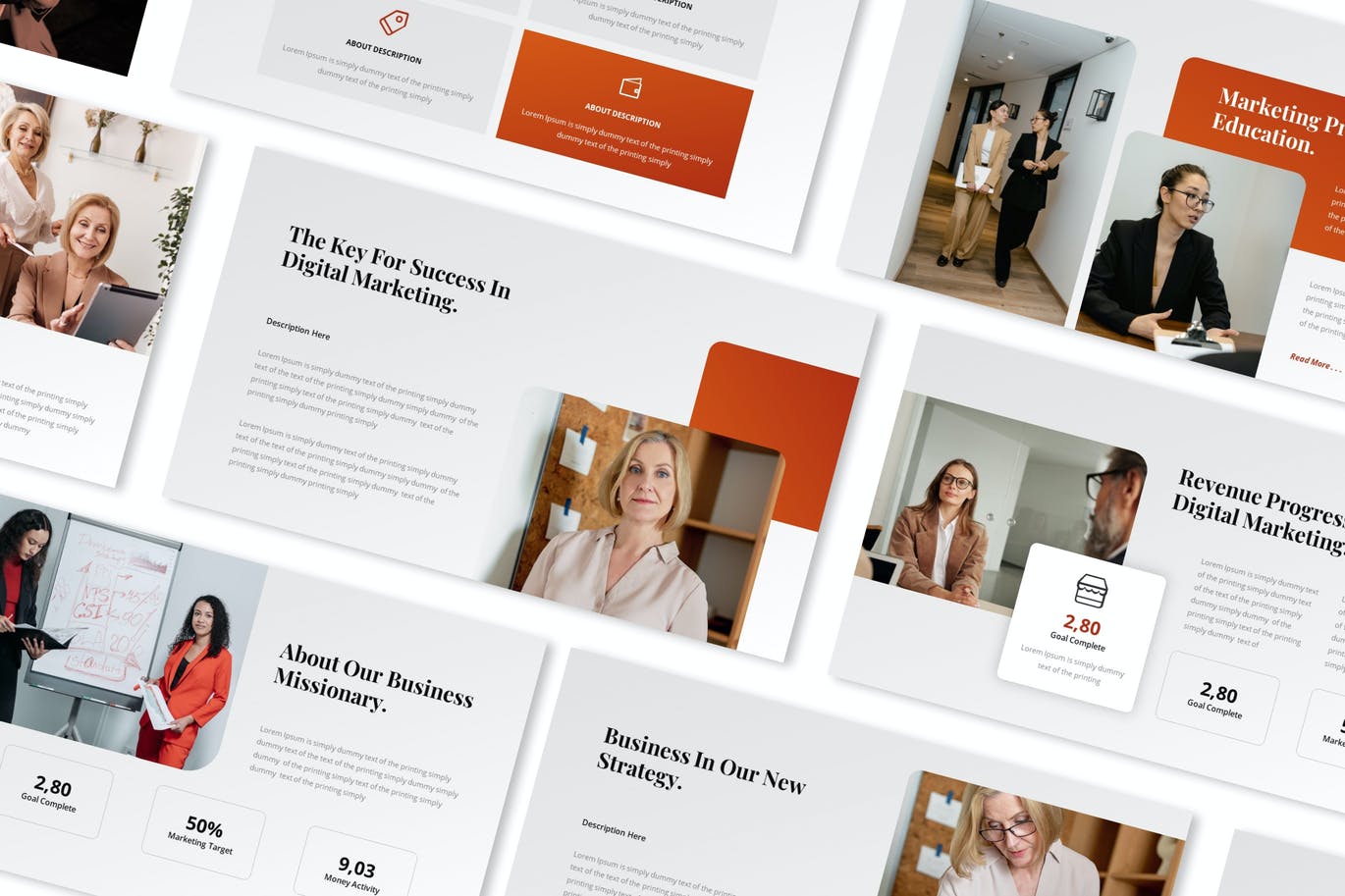 市场数据报告 PPT模板