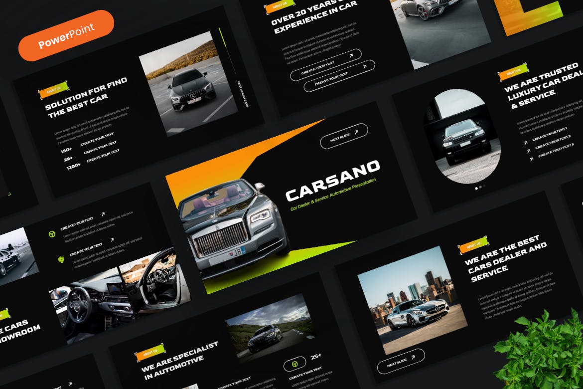 -汽车经销商和服务商介绍PPT模版